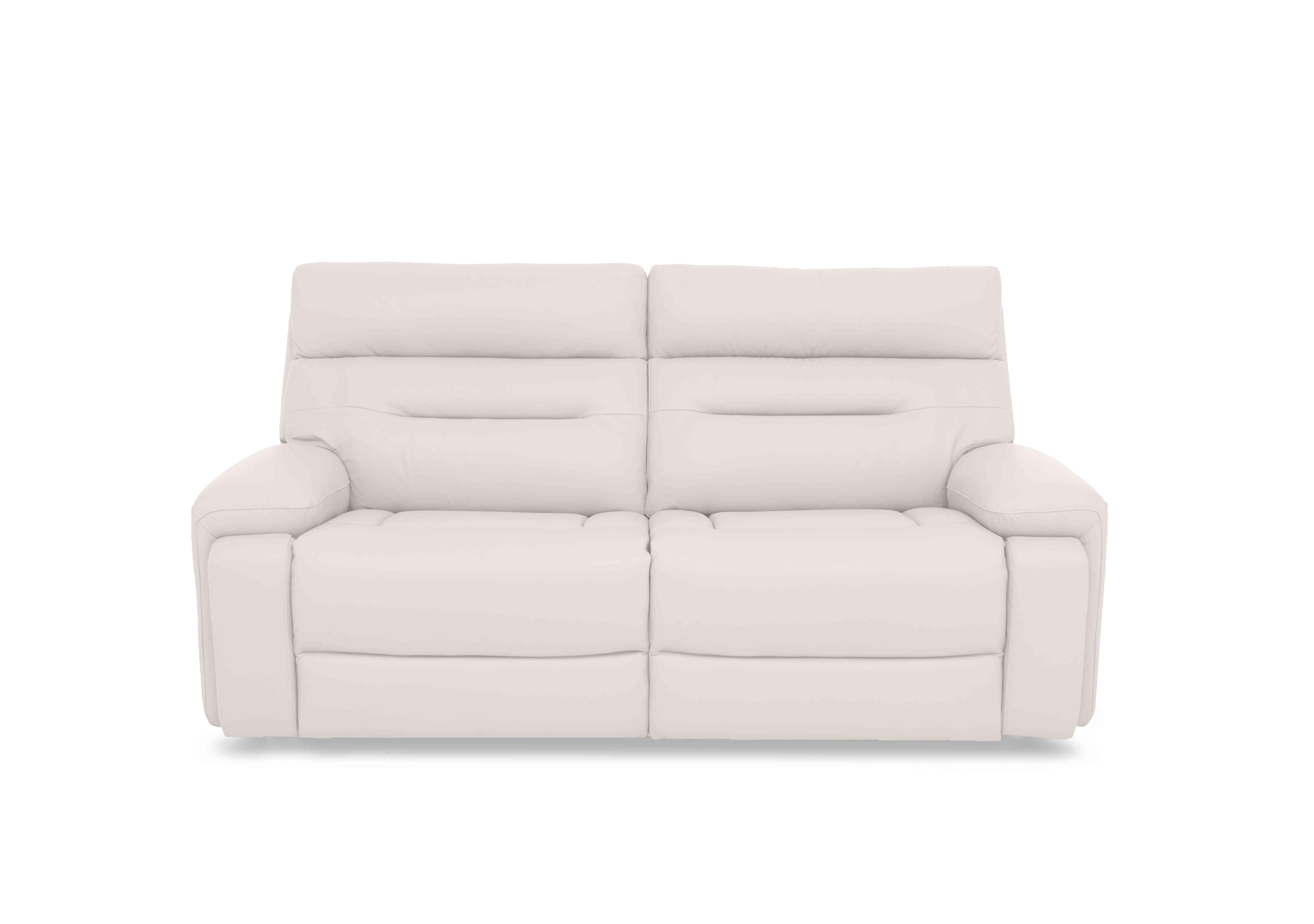 Cinemax 3 Seater Leather Sofa in Le-9307 White on Furniture Village