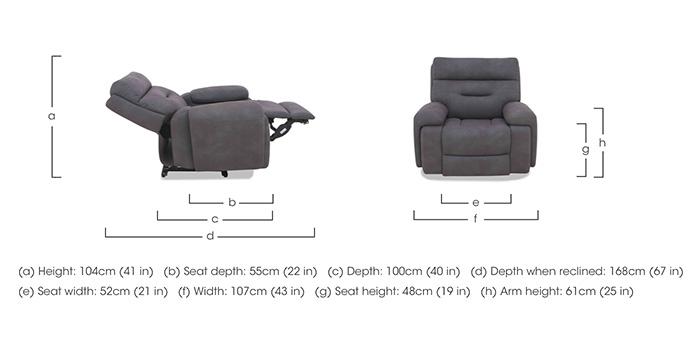 Cinemax Media Fabric Power Recliner Chair with Power Headrest in  on Furniture Village