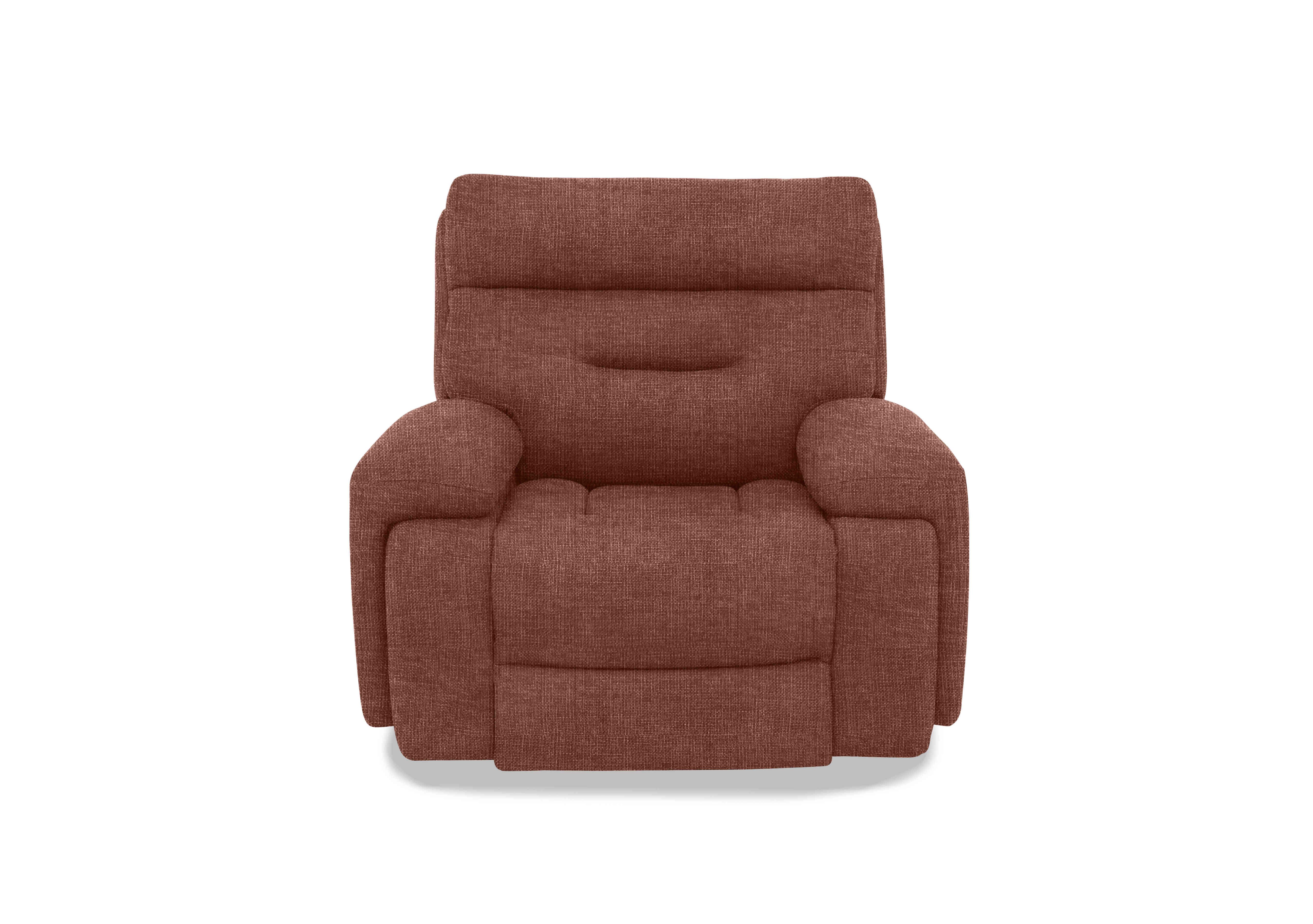 Cinemax Media Fabric Power Recliner Chair with Power Headrest in Hf-0105 Halifax Red Maple on Furniture Village