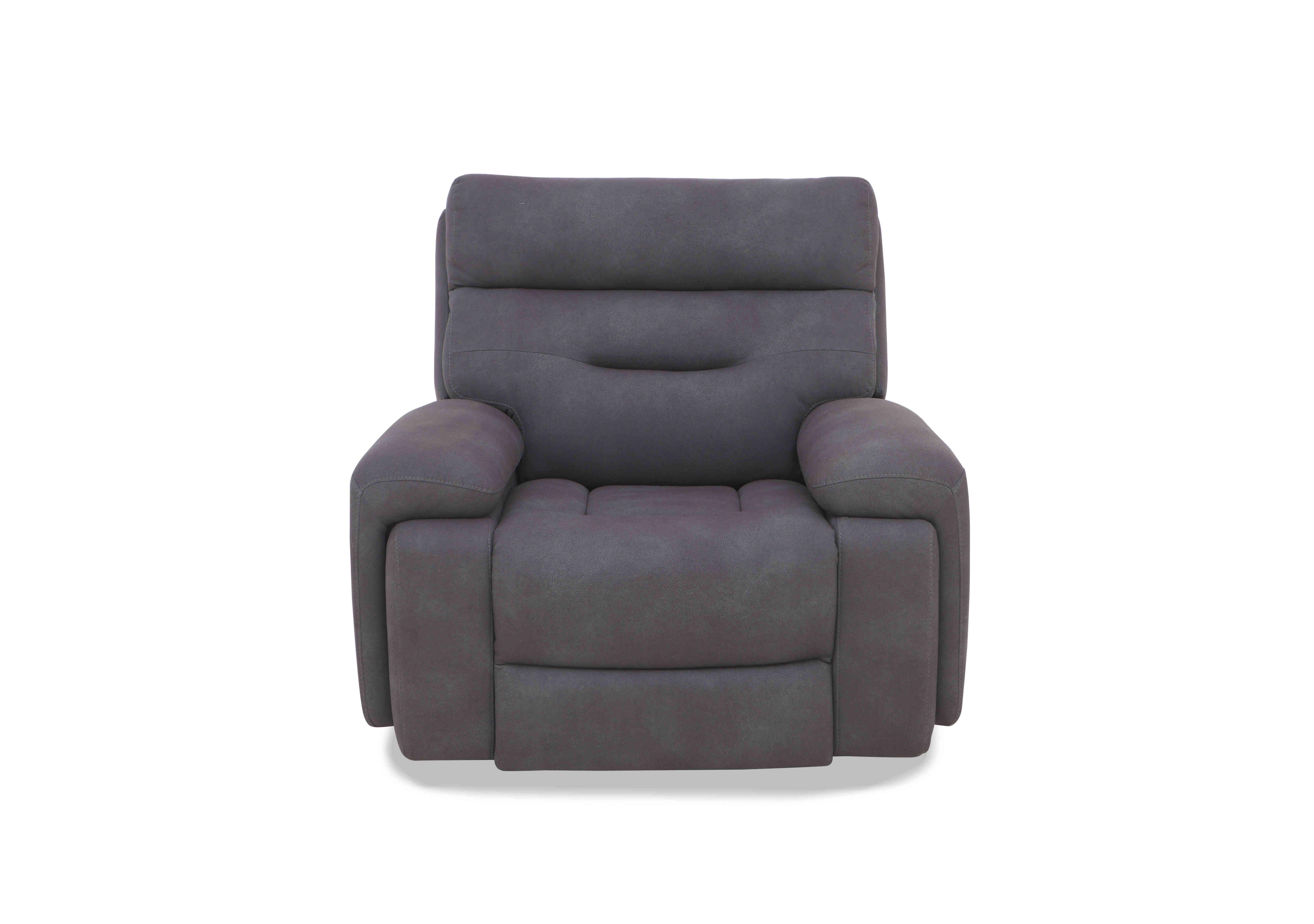 Cinemax Media Fabric Power Recliner Chair with Power Headrest in Np-1107 Nappa Grey on Furniture Village