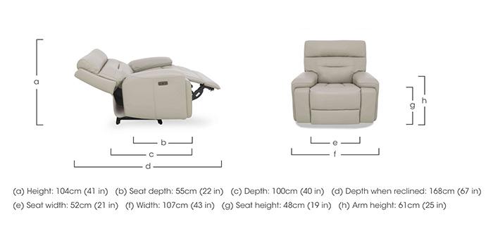Cinemax Media Leather Power Recliner Chair with Power Headrest in  on Furniture Village