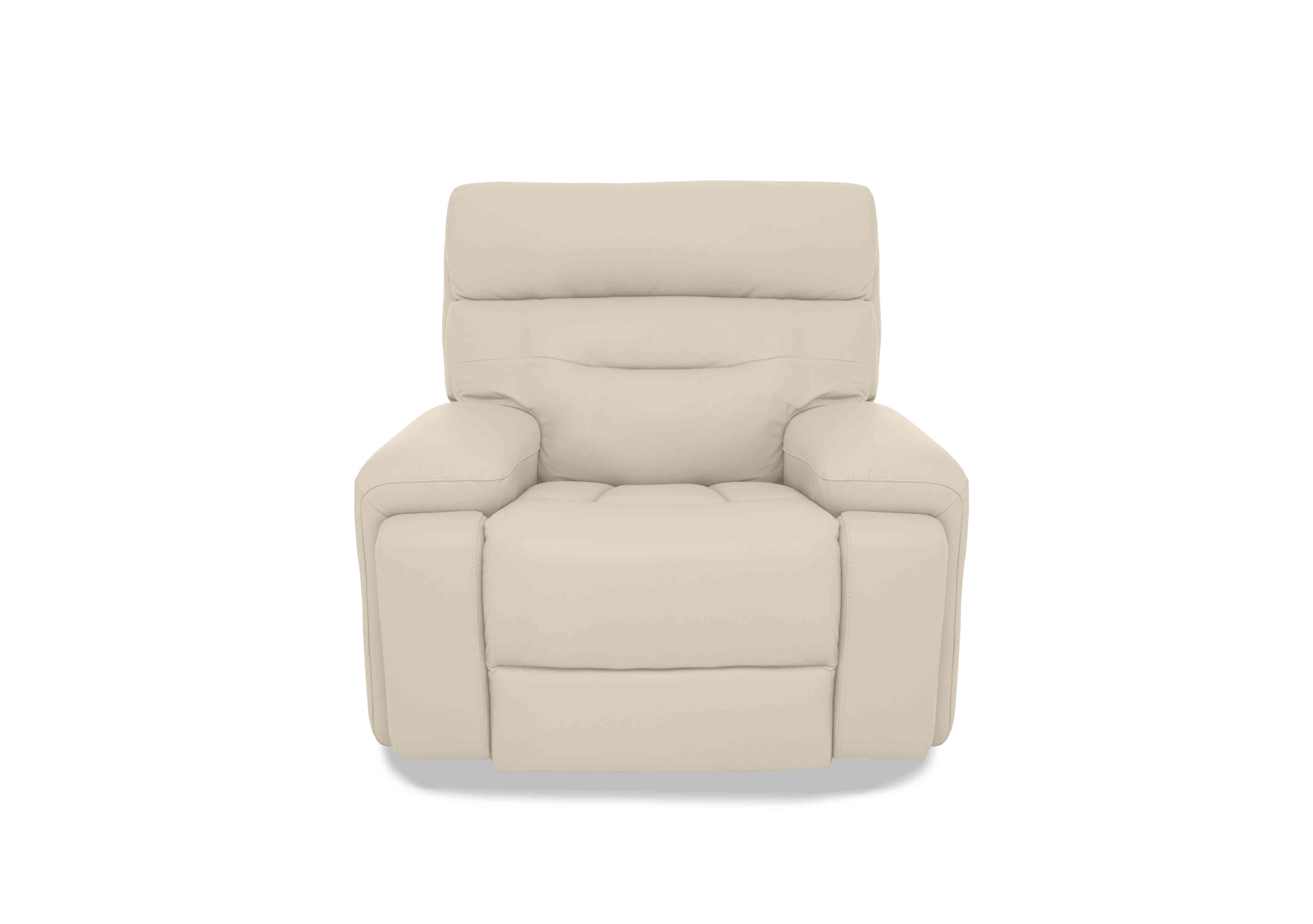 Cinemax Media Leather Power Recliner Chair with Power Headrest in Lx-6407 Stone on Furniture Village