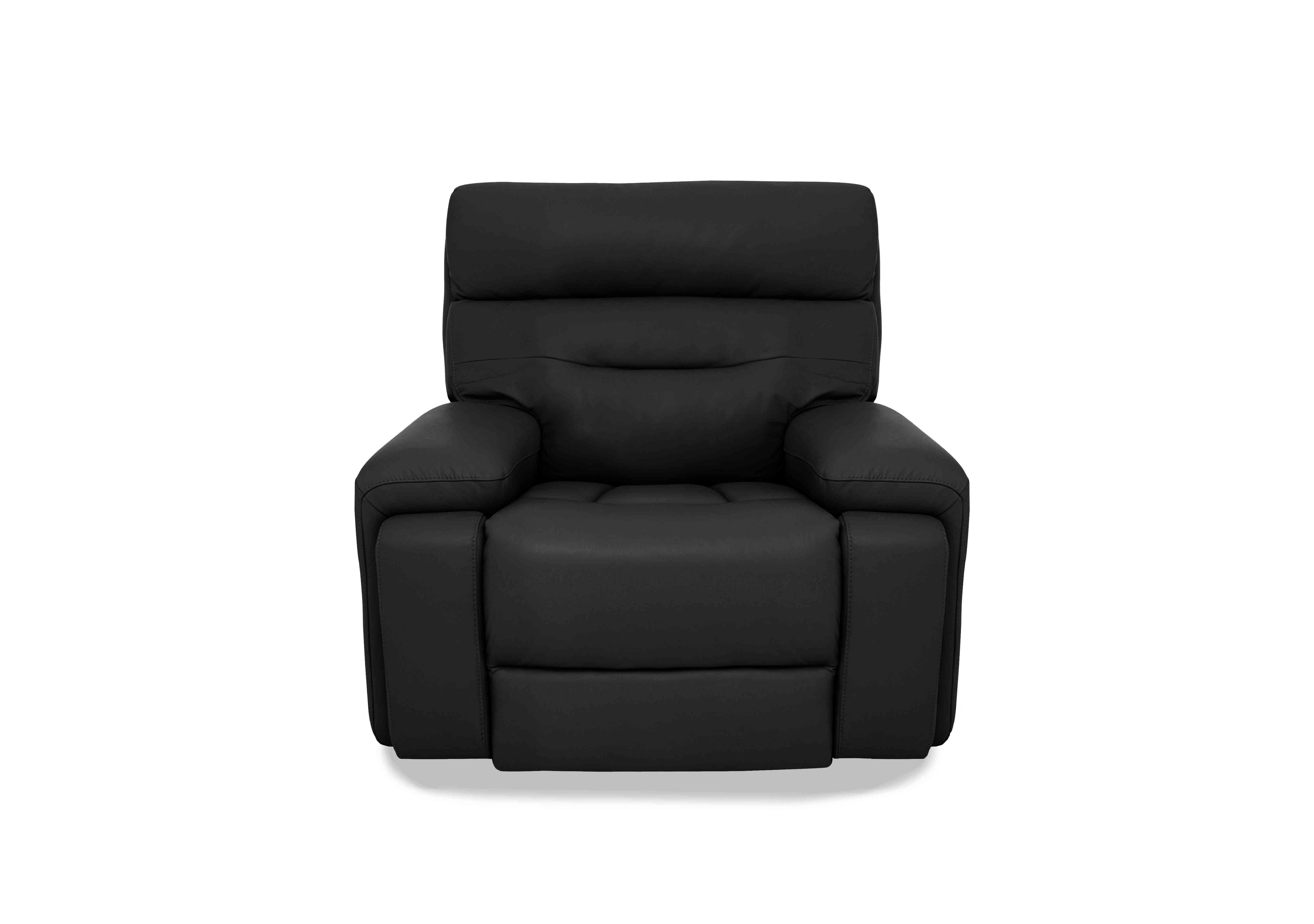 Cinemax Leather Chair in La4820 Natural Black Mica on Furniture Village