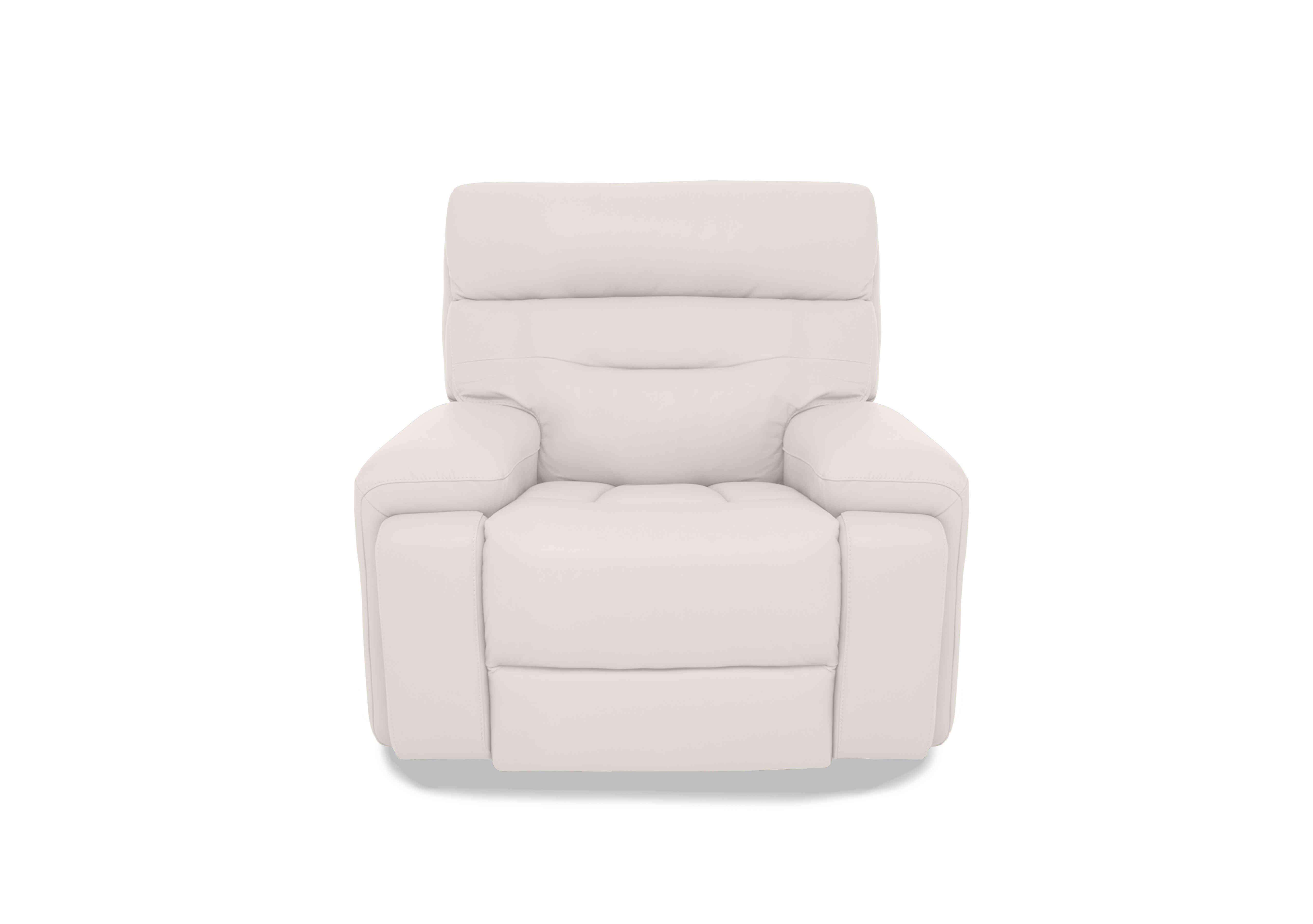 Cinemax Leather Chair in Le-9307 White on Furniture Village