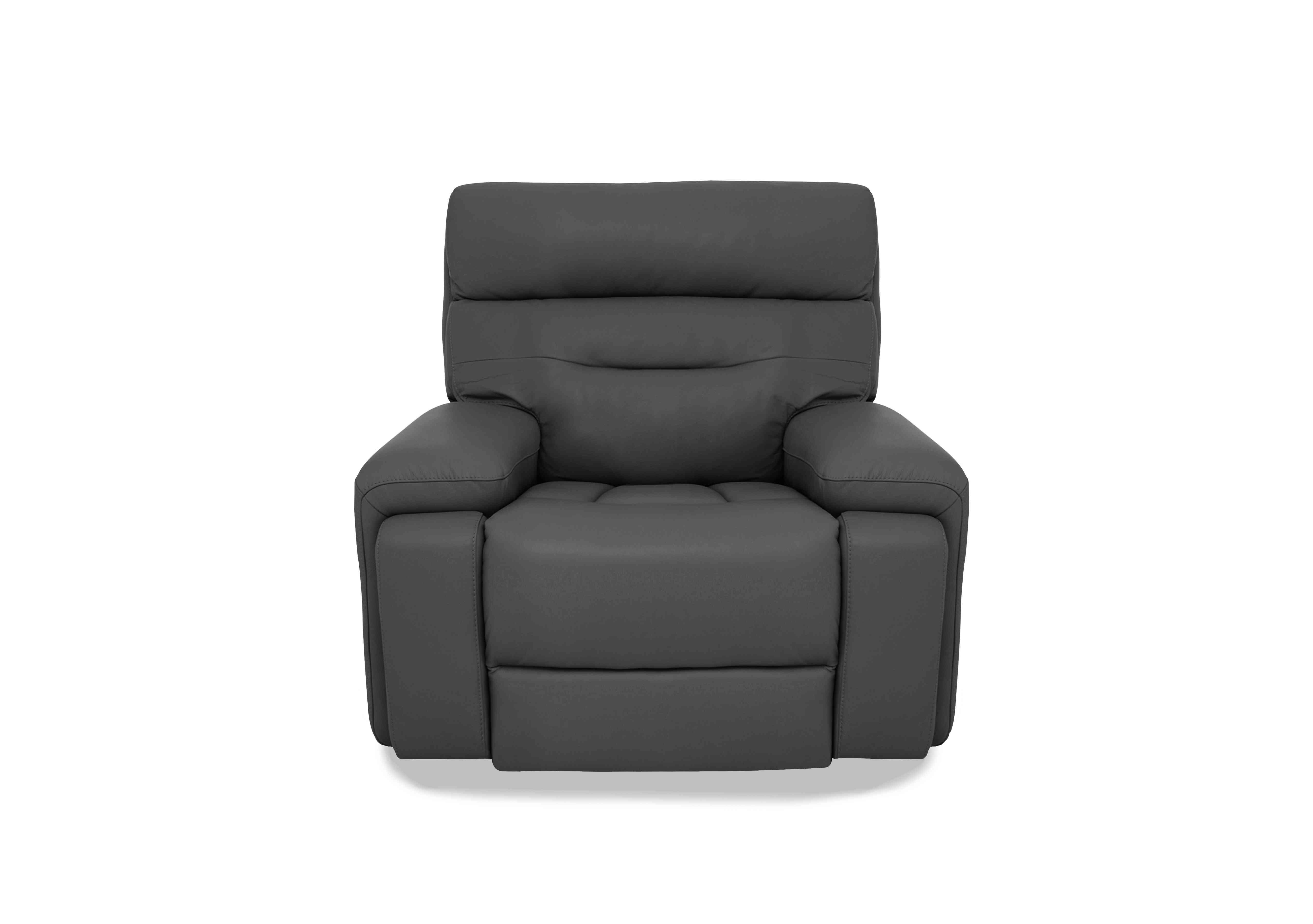 Cinemax Leather Chair in Le-9308 Grey on Furniture Village