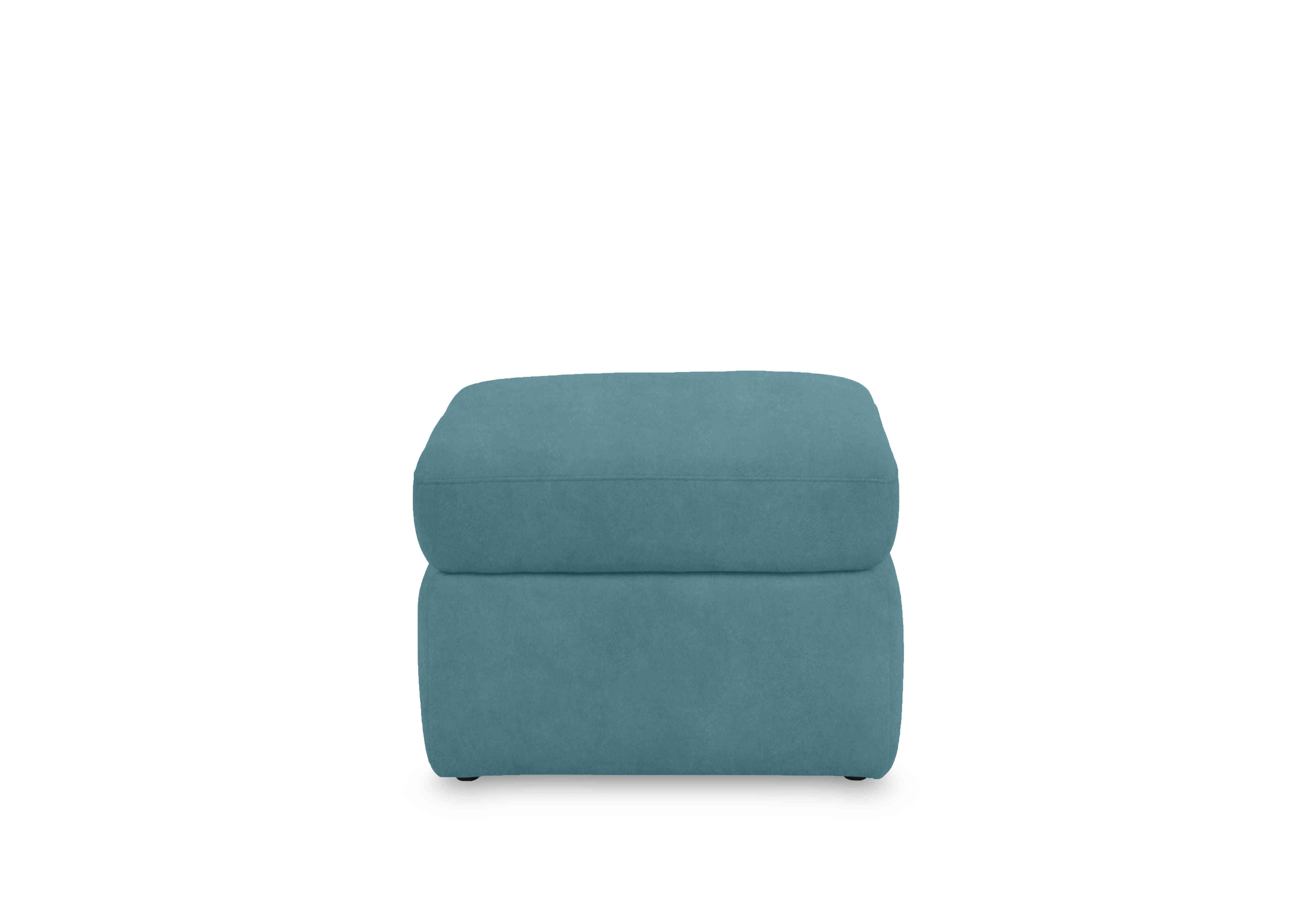 Cinemax Fabric Storage Footstool in Vv-0312 Velvet Blu on Furniture Village