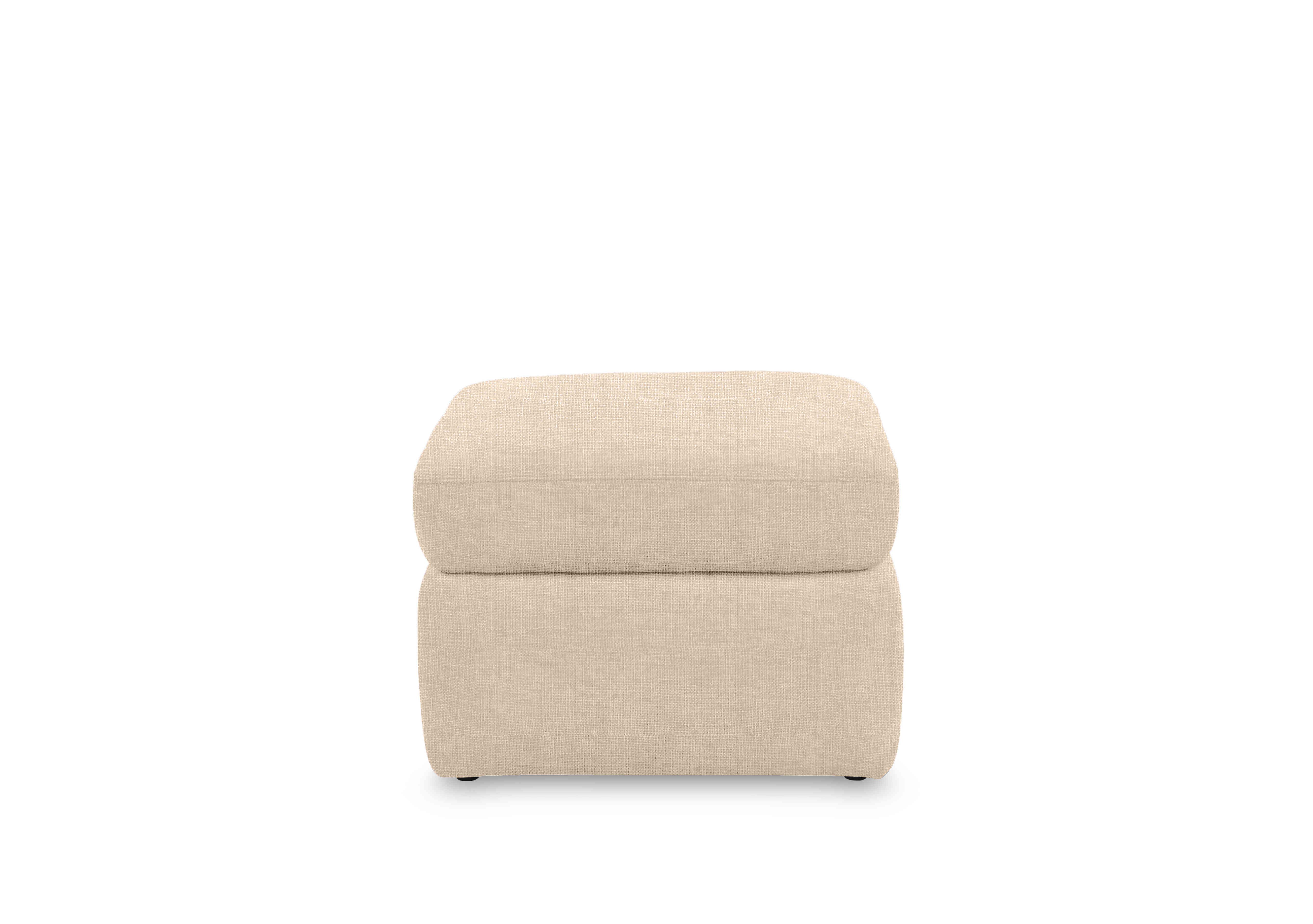 Cinemax Fabric Storage Footstool in We-0101  Weave Oatmeal on Furniture Village