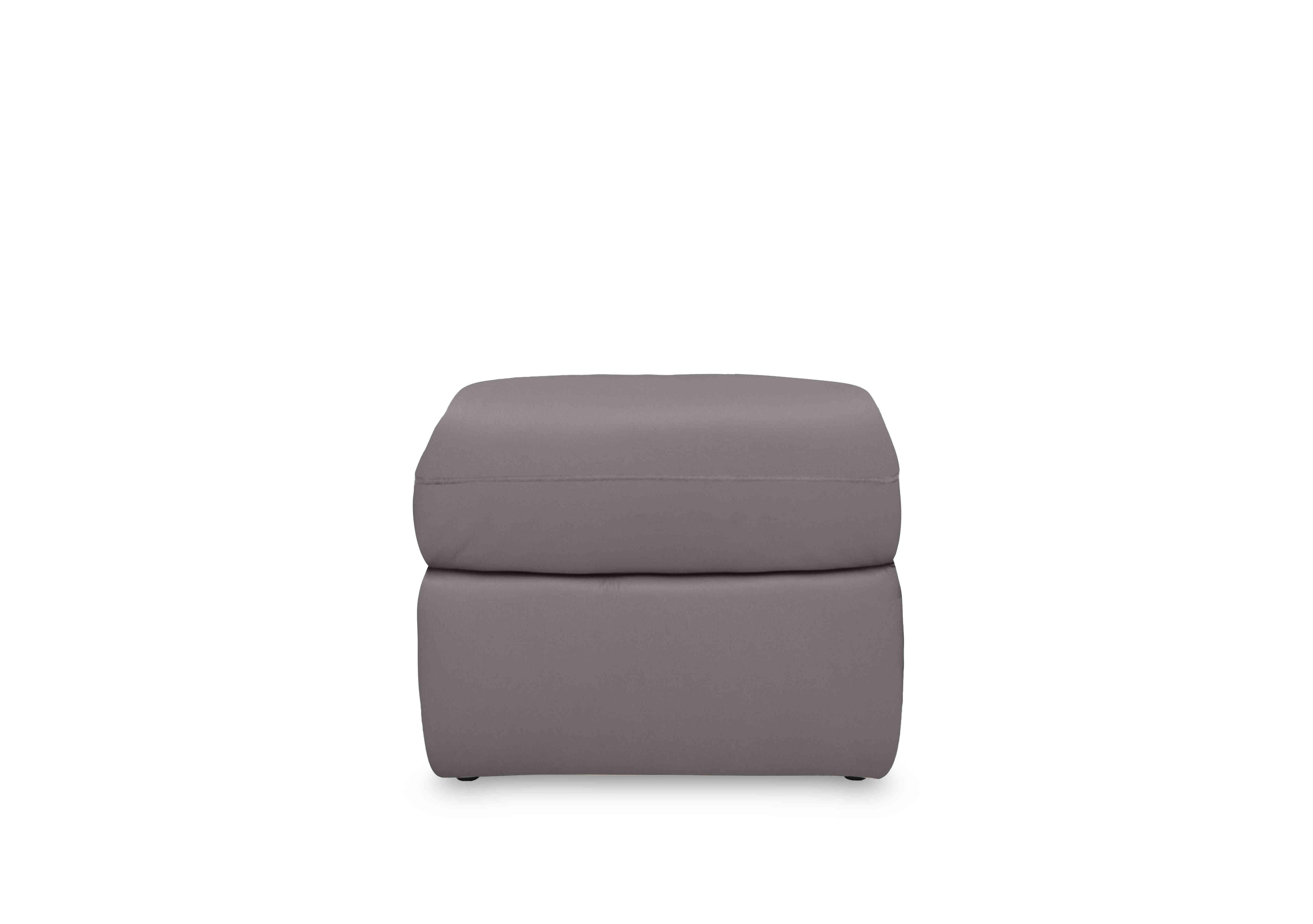 Cinemax Leather Storage Footstool in La-4825 Natural Ash on Furniture Village