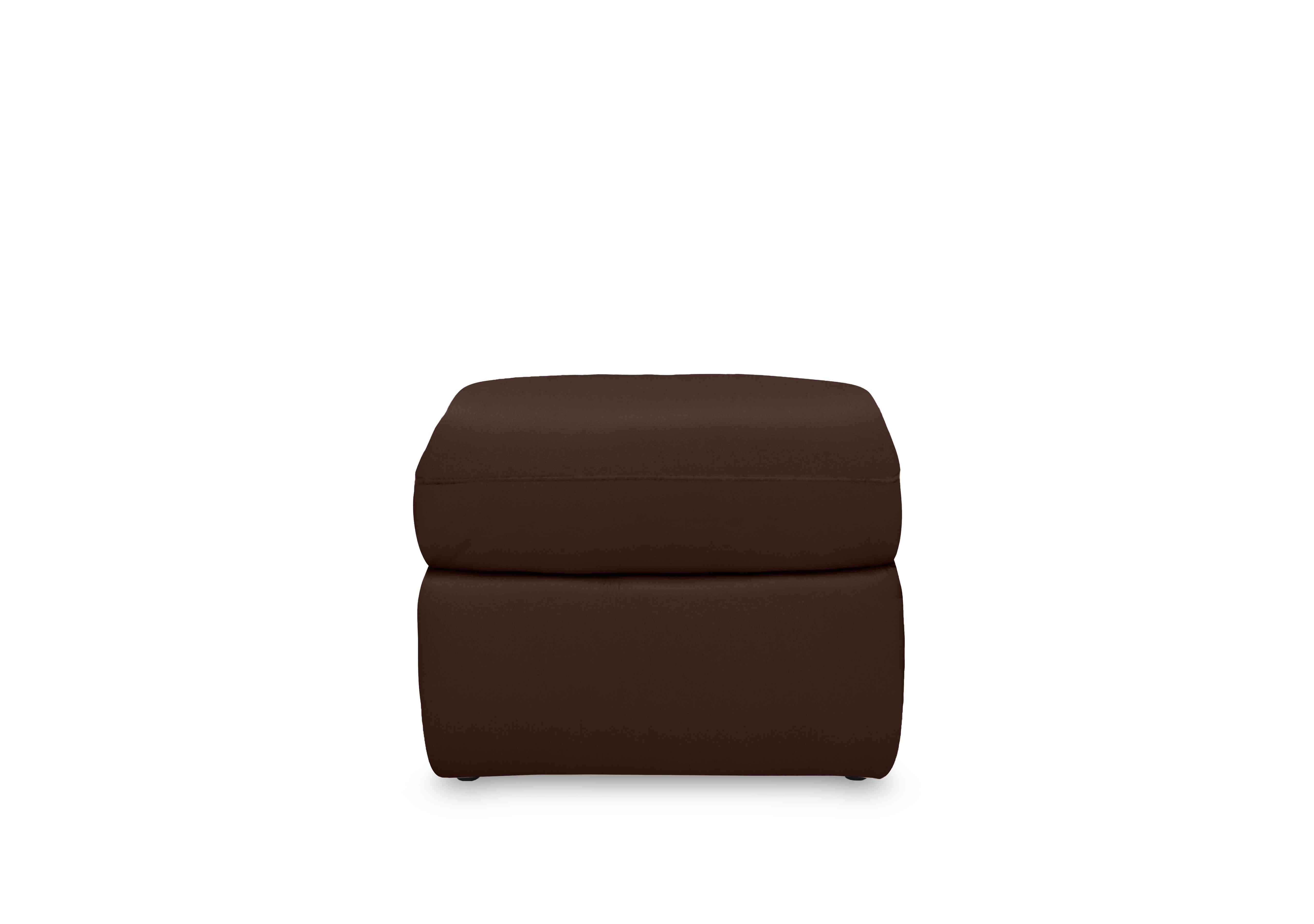 Cinemax Leather Storage Footstool in Lx-6402 Burgundy on Furniture Village