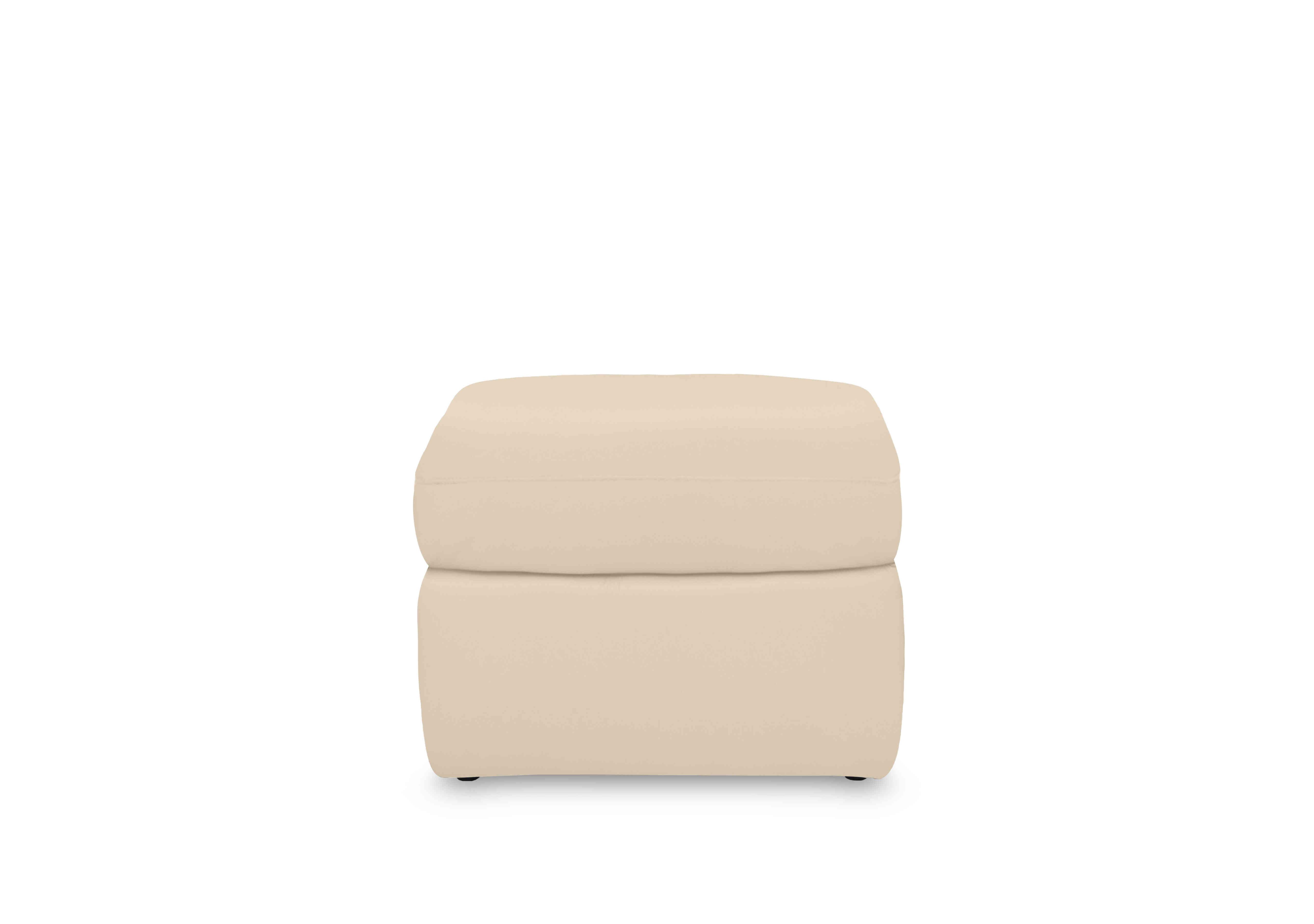 Cinemax Leather Storage Footstool in Lx-6407 Stone on Furniture Village