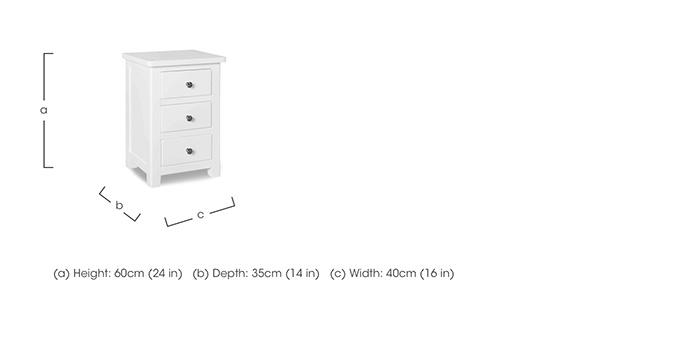 Grace 3 Drawer Bedside Cabinet in  on Furniture Village