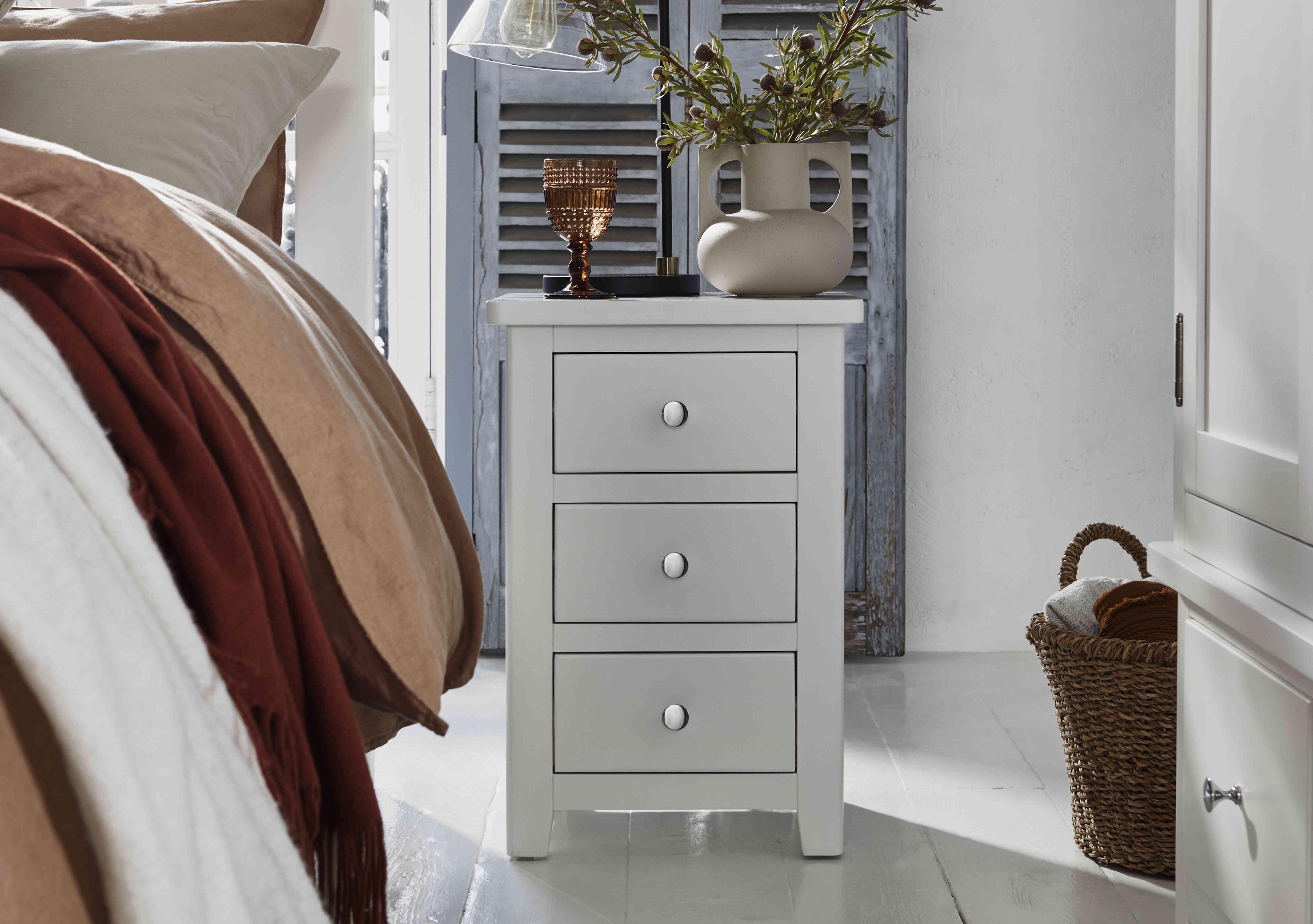 Grace 3 Drawer Bedside Cabinet in  on Furniture Village