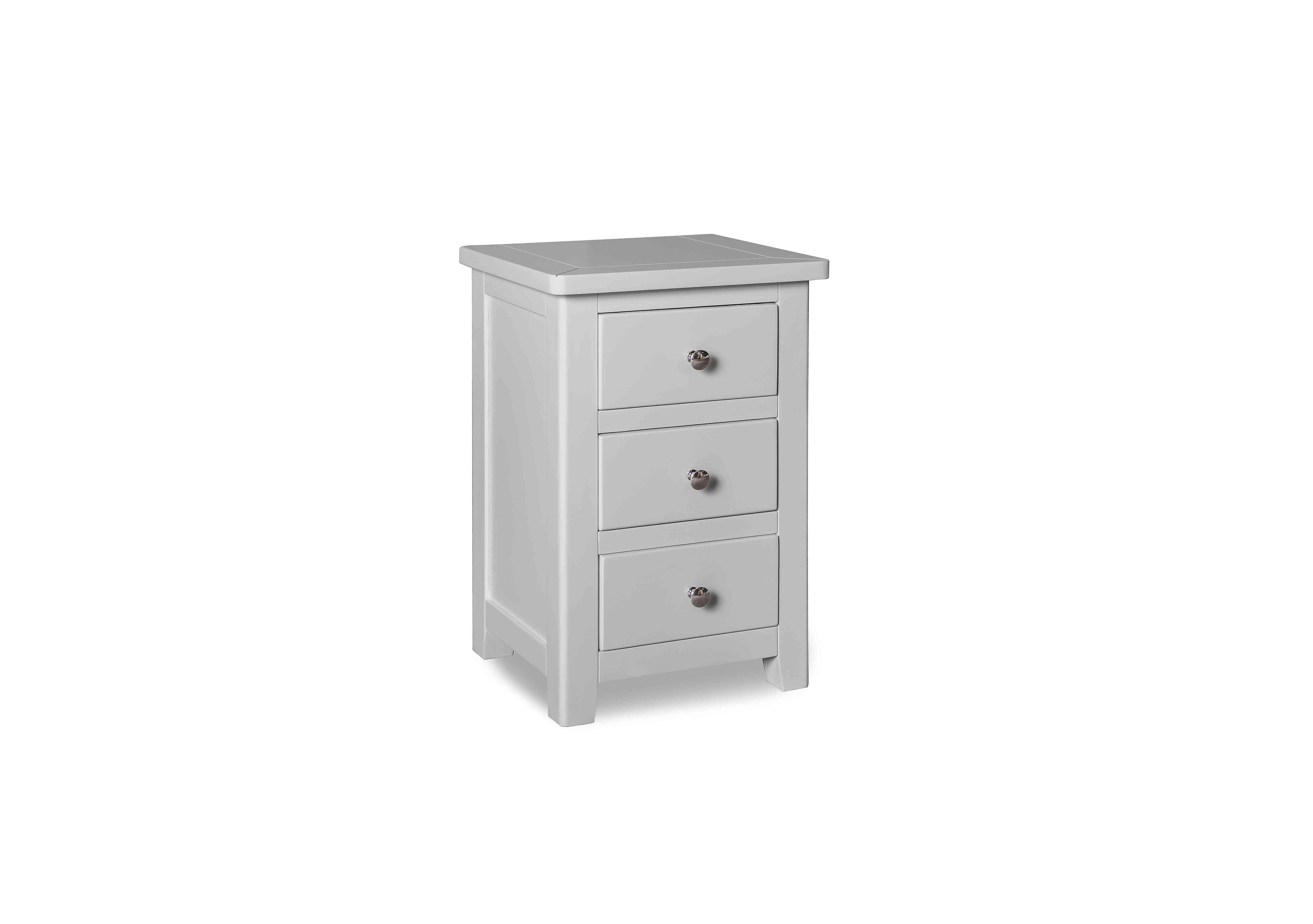 Grace 3 Drawer Bedside Cabinet in Grey on Furniture Village
