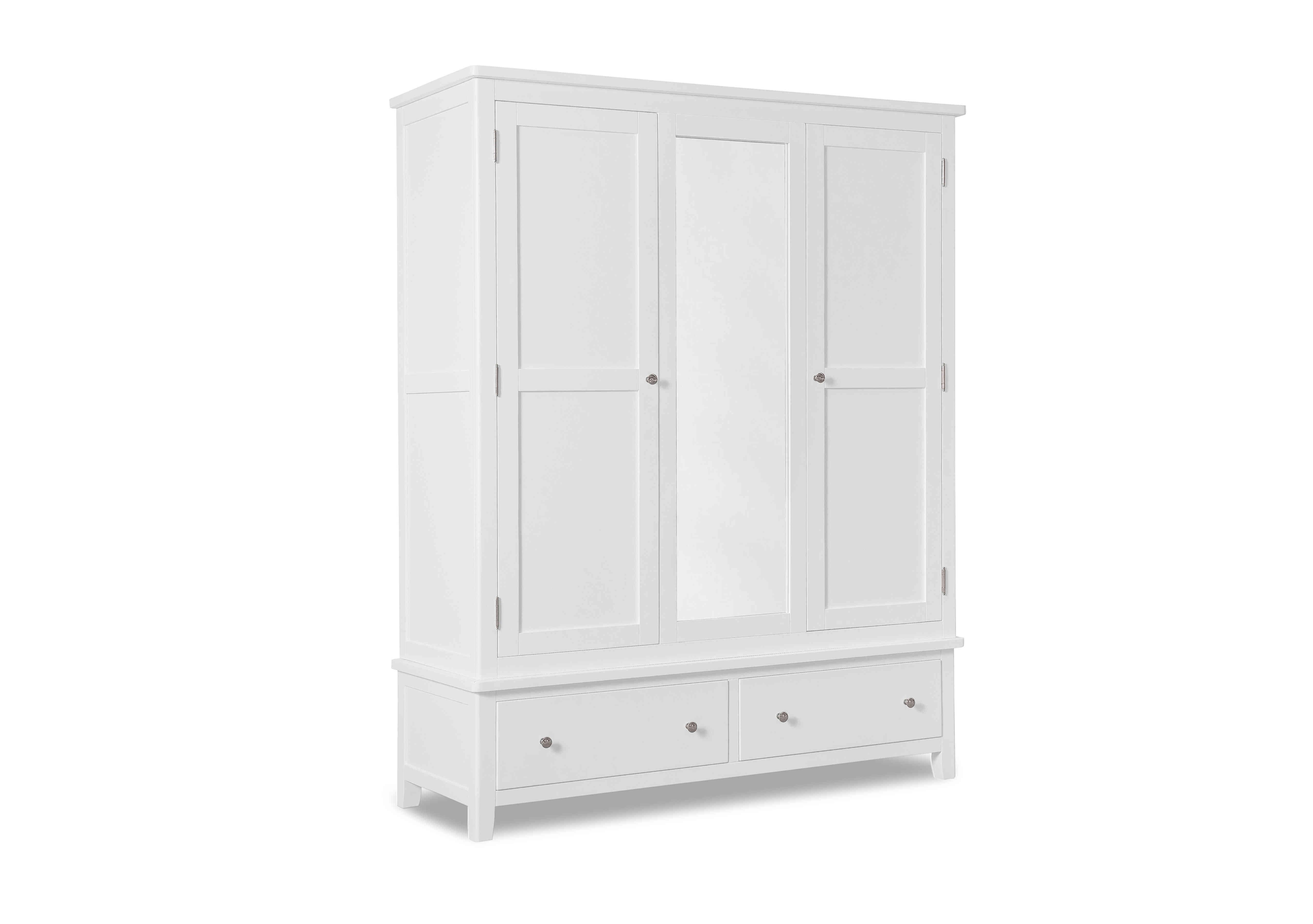 Grace Triple Wardrobe in White on Furniture Village