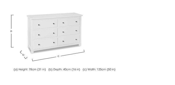 Grace 6 Drawer Wide Chest in  on Furniture Village