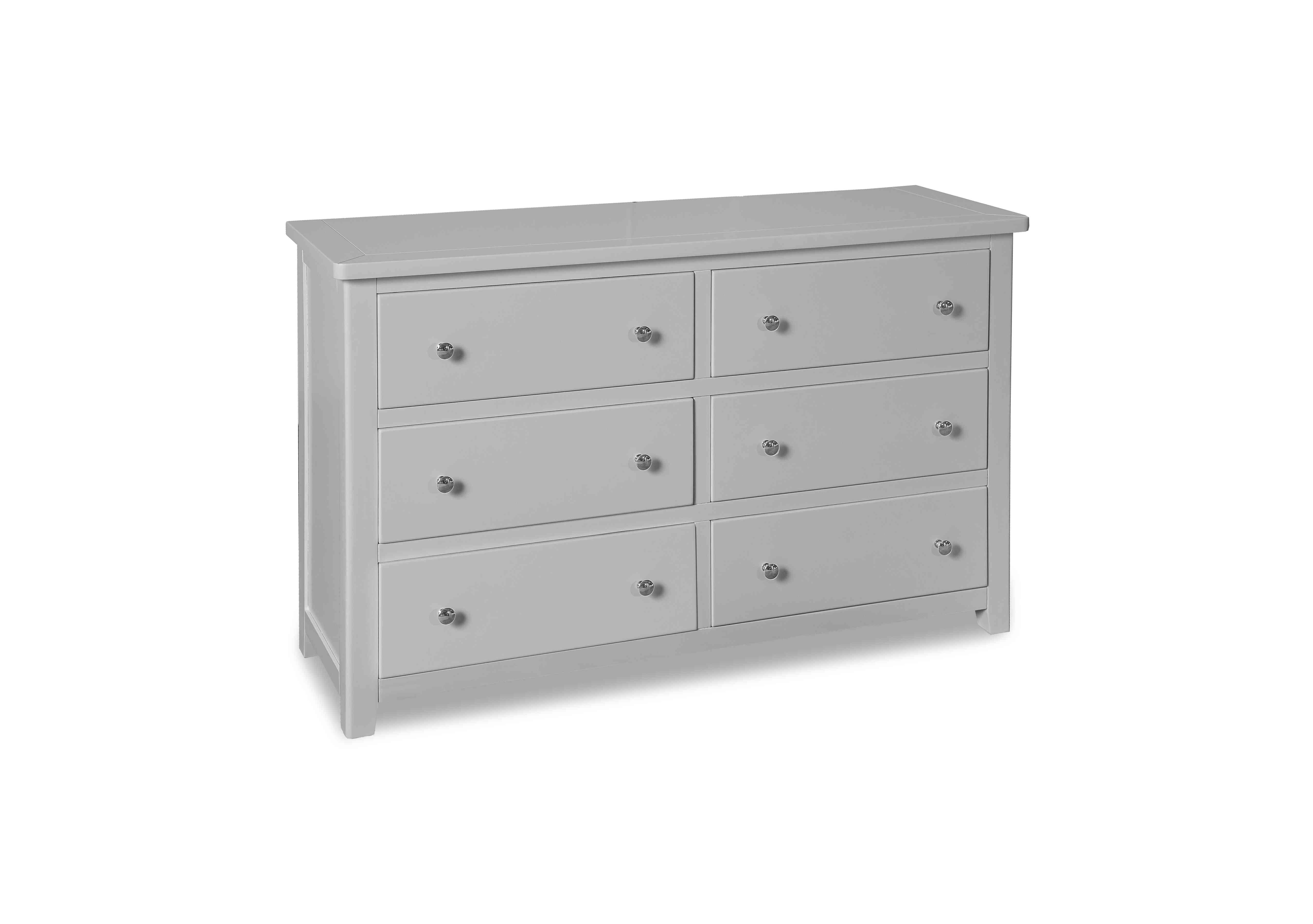 Grace 6 Drawer Wide Chest in Grey on Furniture Village