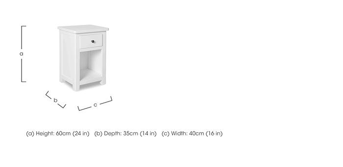 Grace 1 Drawer Nightstand in  on Furniture Village