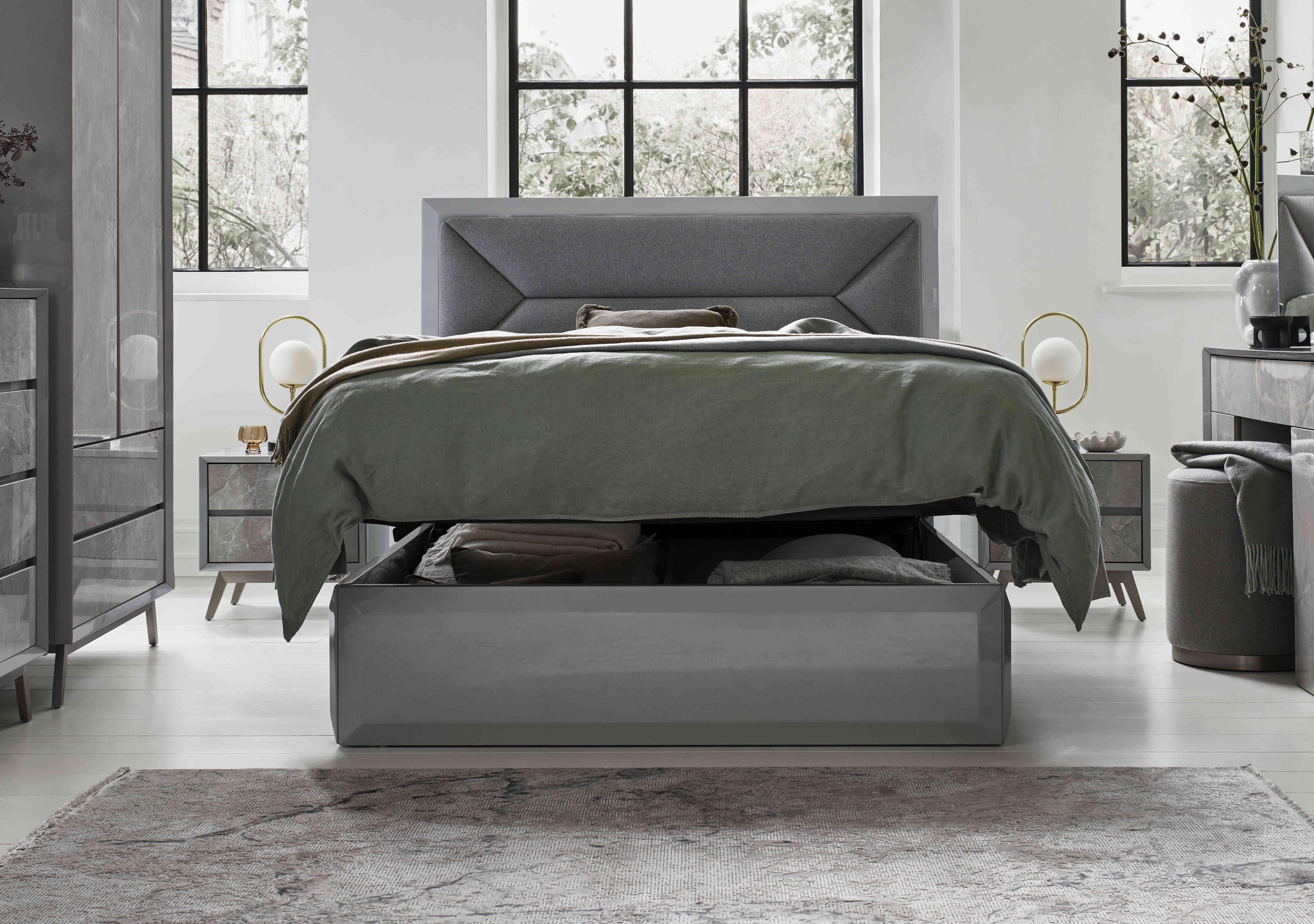 Grigio Ottoman Bed Frame in  on Furniture Village