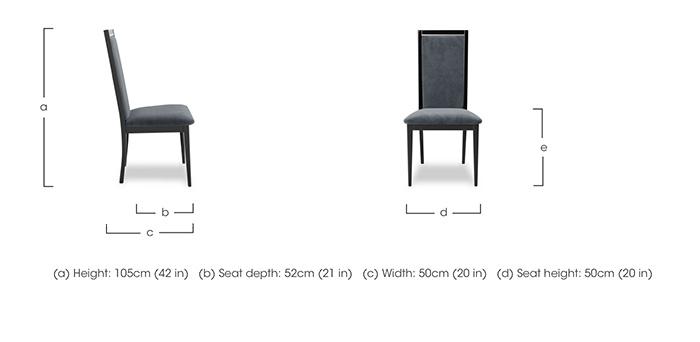 Vita Wooden Dining Chair with Plain Upholstered Back in  on Furniture Village