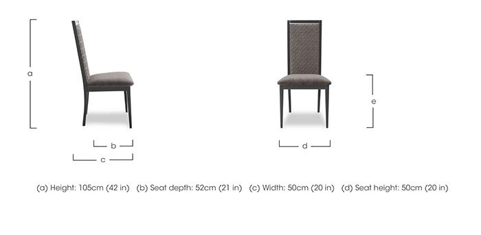 Vita Wooden Dining Chair with Patterned Upholstered Back in  on Furniture Village