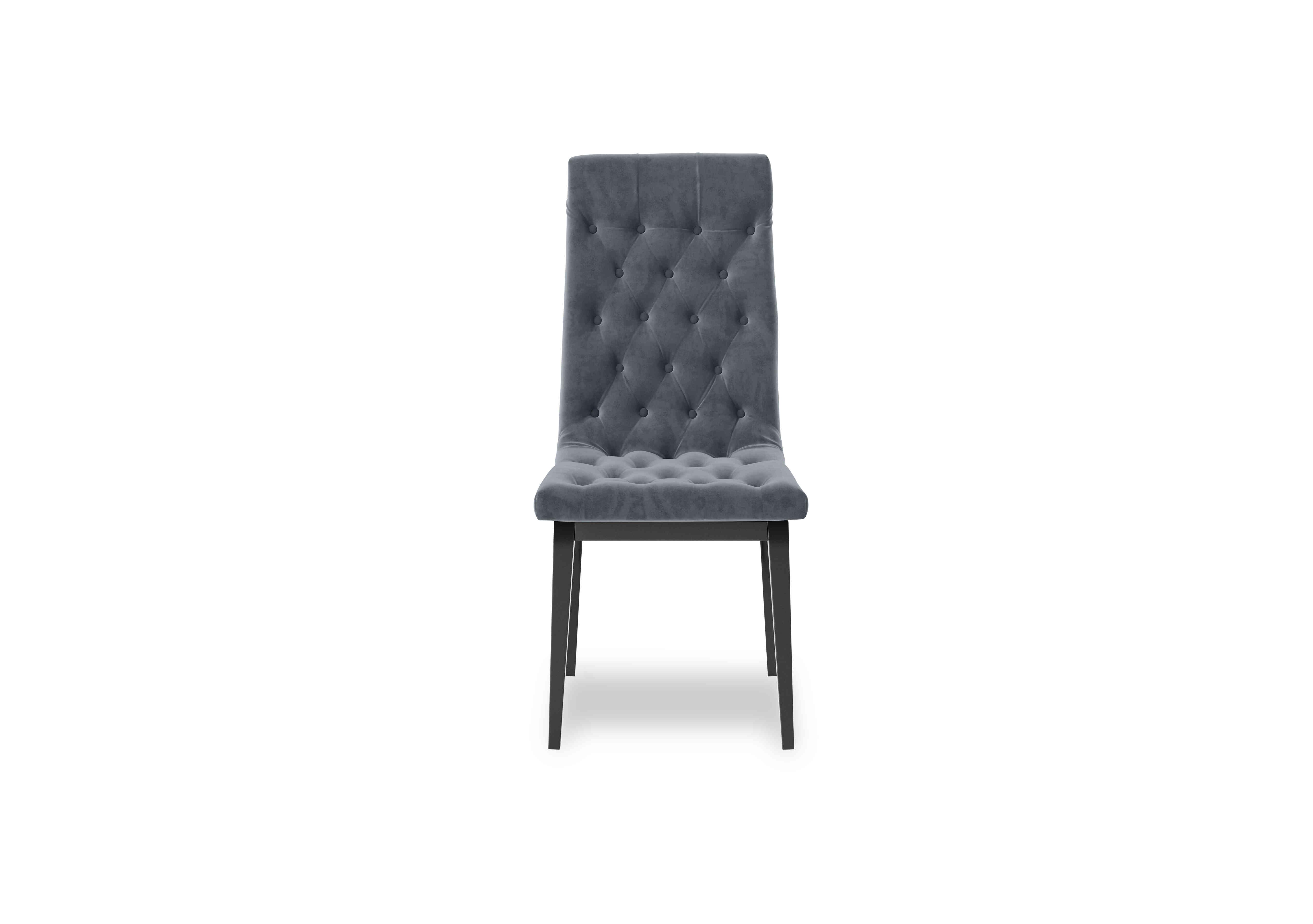 Vita Button Back Dining Chair in 329 Miraglio 617 Charcoal on Furniture Village
