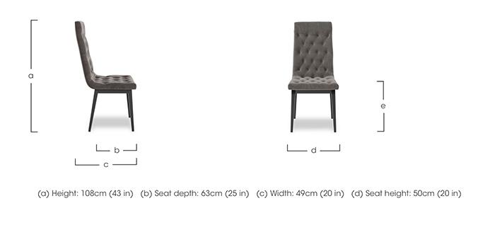 Vita Button Back Dining Chair in  on Furniture Village