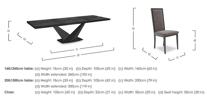 Vita Extending Dining Table and 4 Wooden Dining Chairs with Patterned Upholstered Backs in  on Furniture Village
