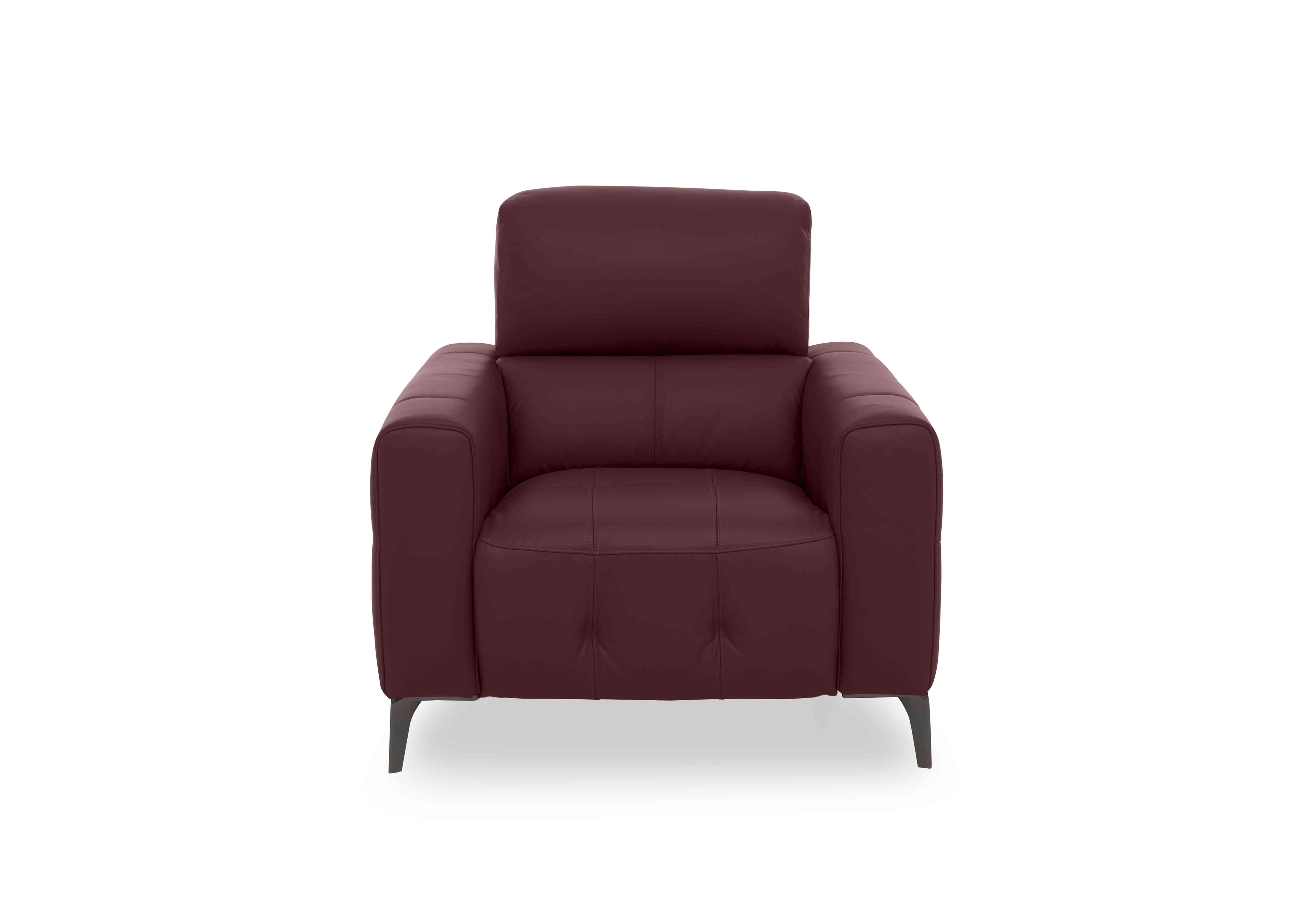 New York Leather Chair in Bv-035c Deep Red on Furniture Village