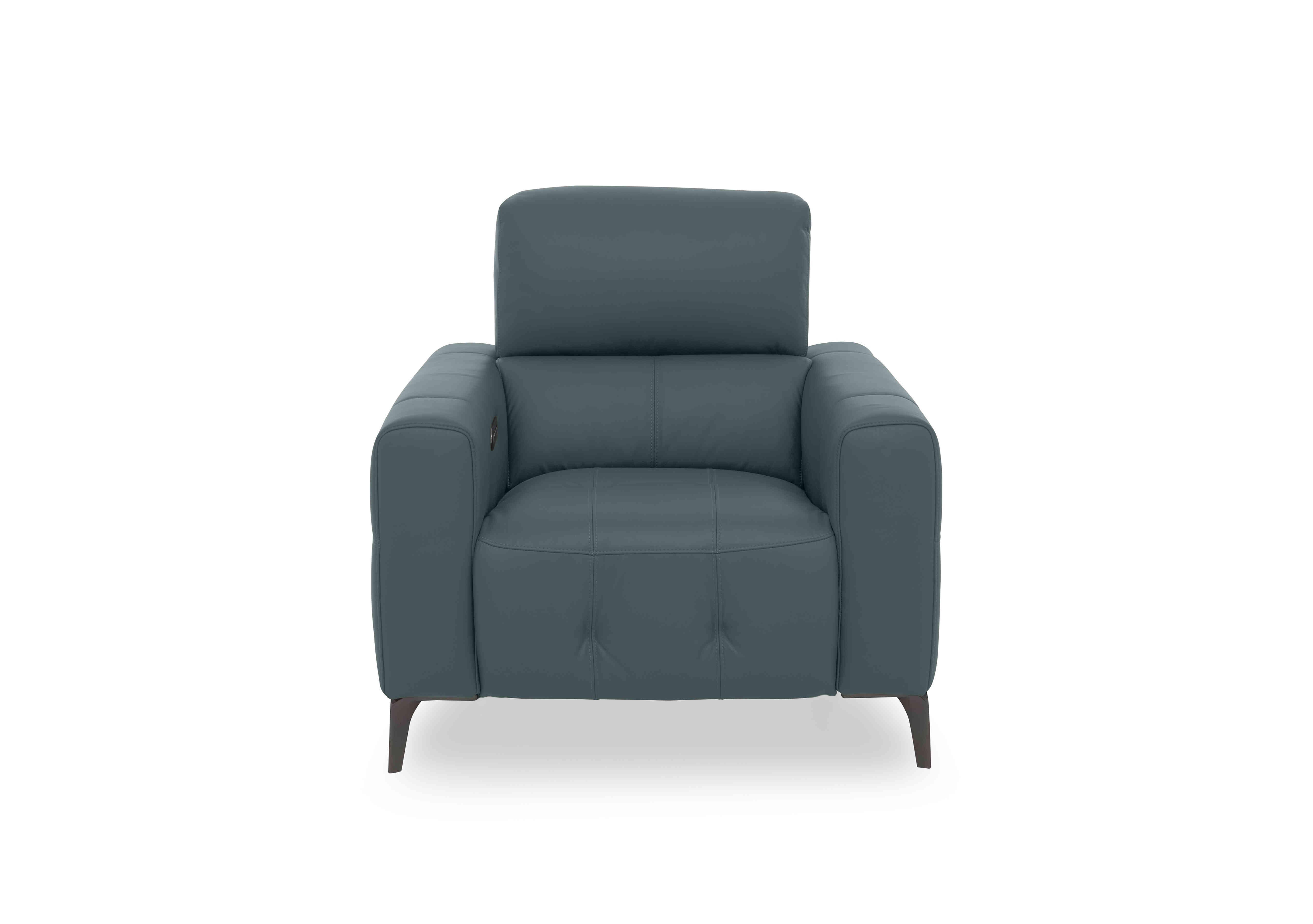 New York Leather Chair in Bv-301e Lake Green on Furniture Village