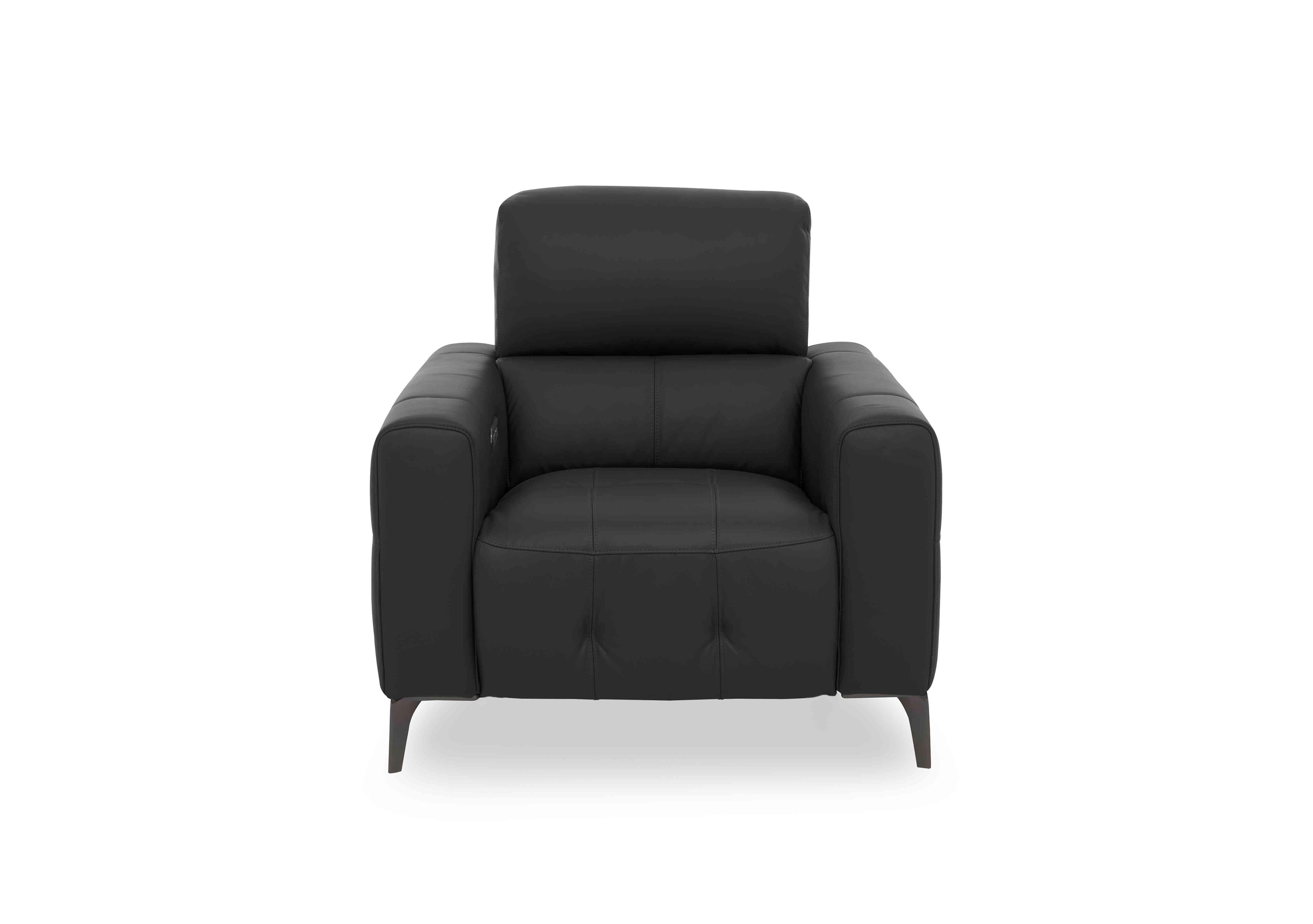 New York Leather Chair in Bv-3500 Classic Black on Furniture Village