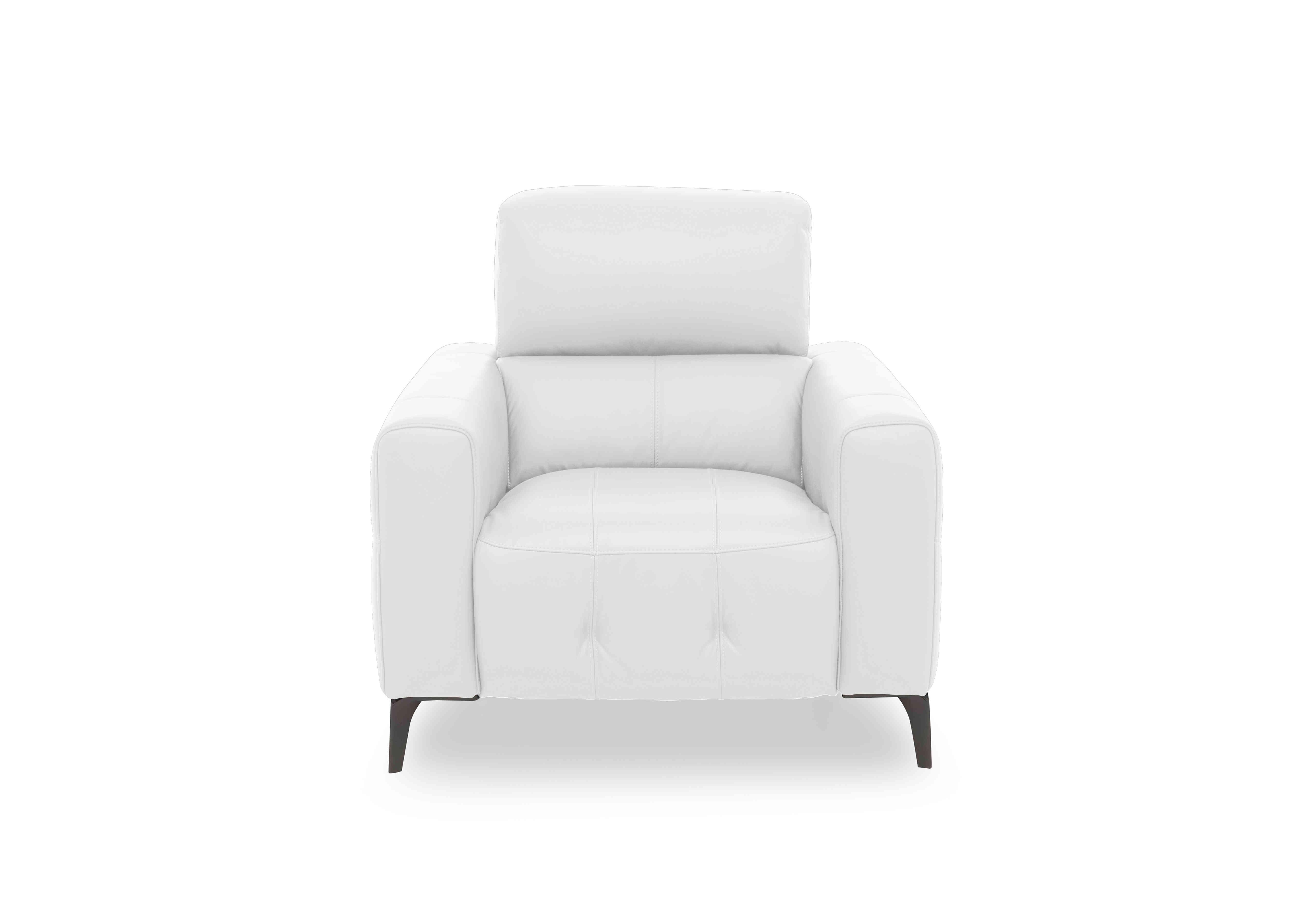 New York Leather Chair in Bv-744d Star White on Furniture Village