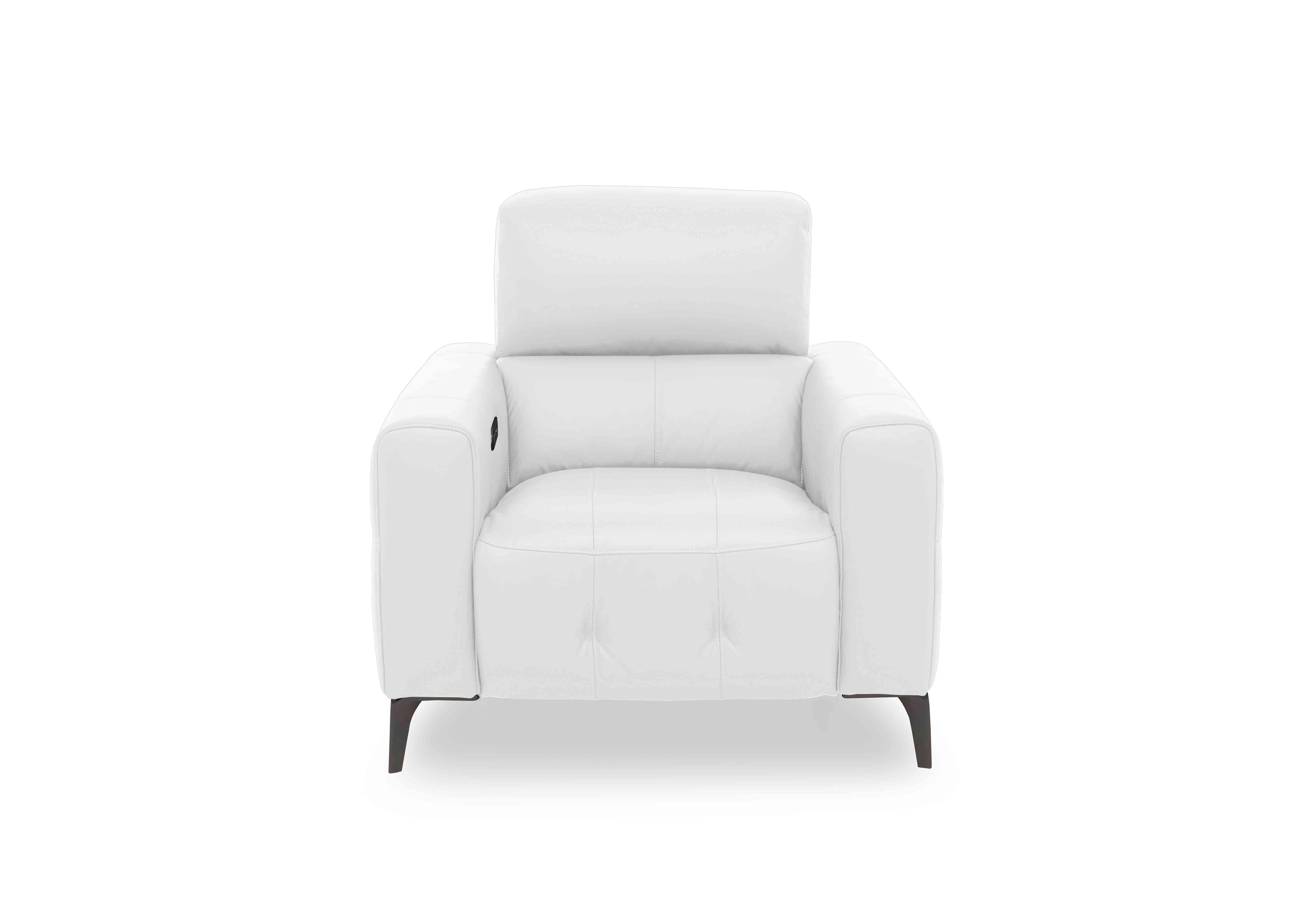 New York Leather Chair in Bv-744d Star White on Furniture Village