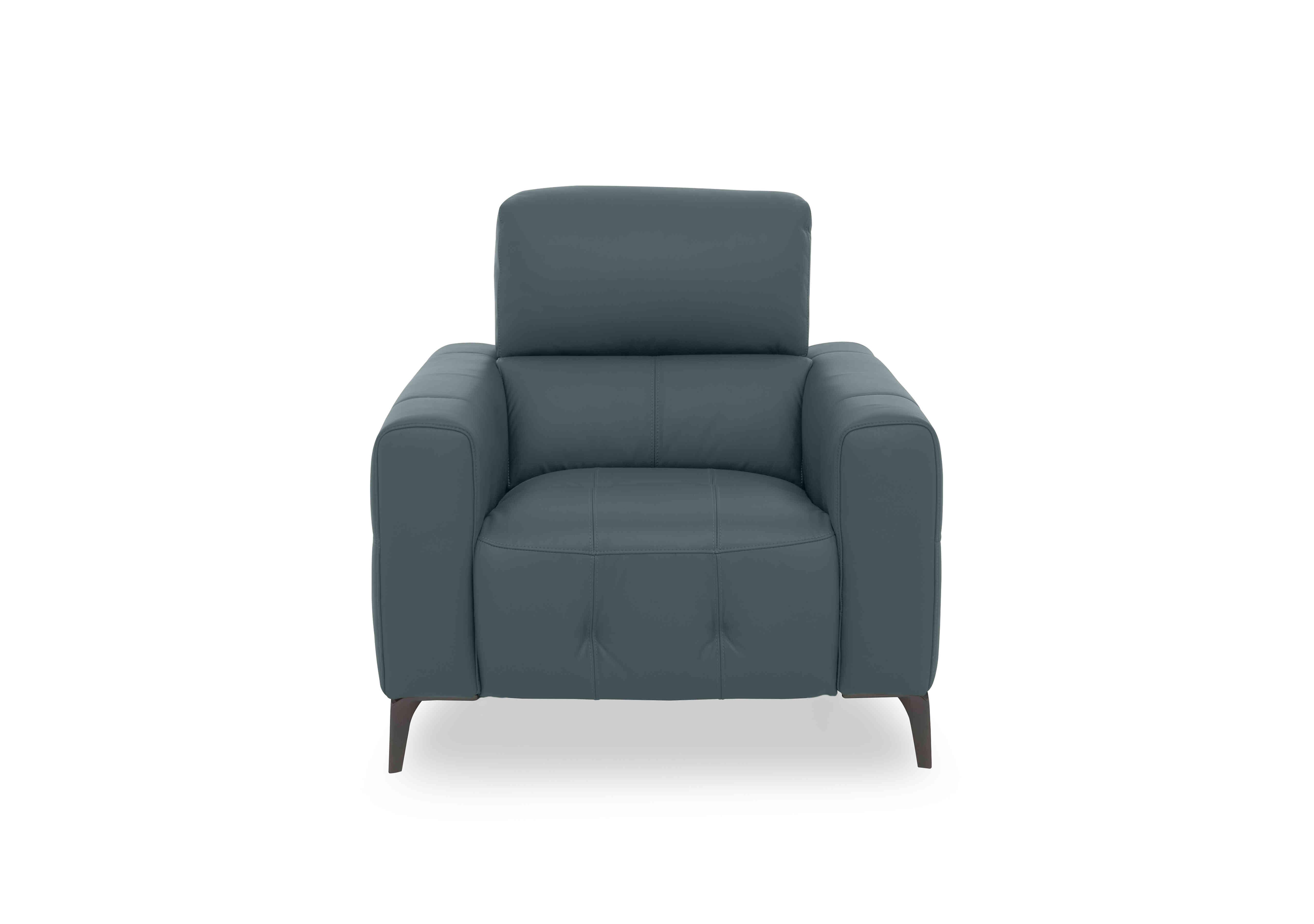 New York Leather Chair in Nc-301e Lake Green on Furniture Village
