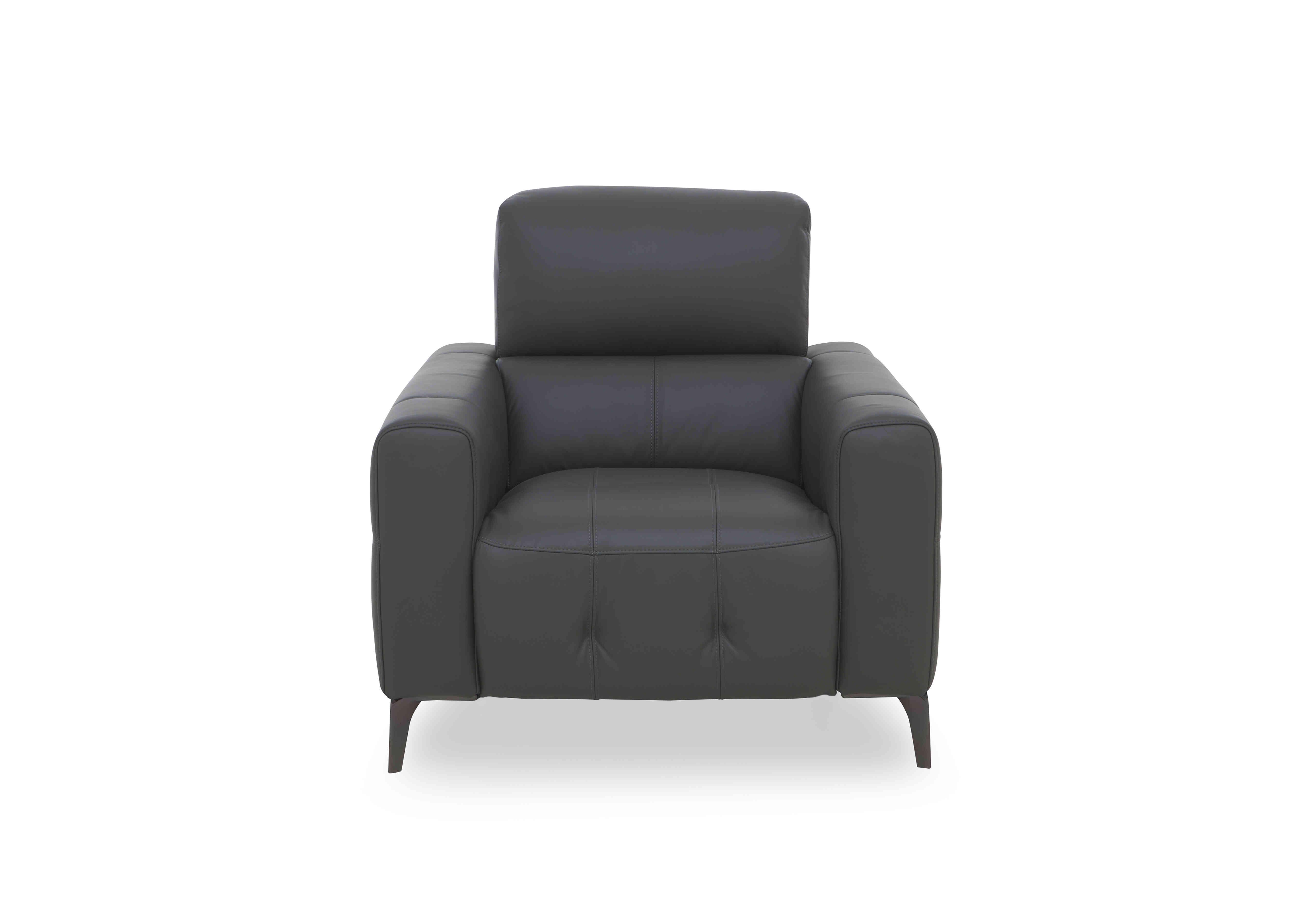New York Leather Chair in Nw-517e Shale Grey on Furniture Village