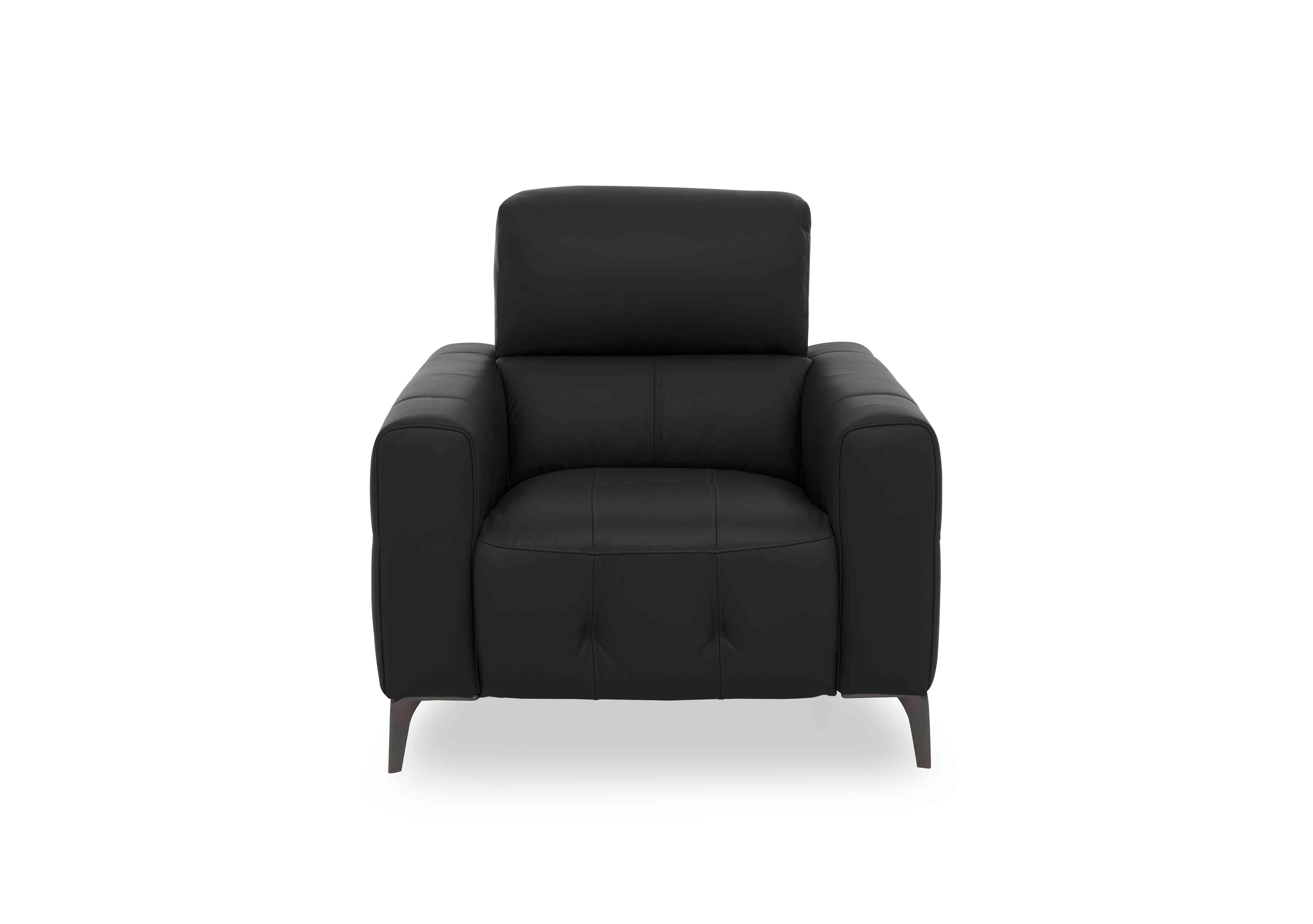 New York Leather Chair in Nw-520e Black on Furniture Village