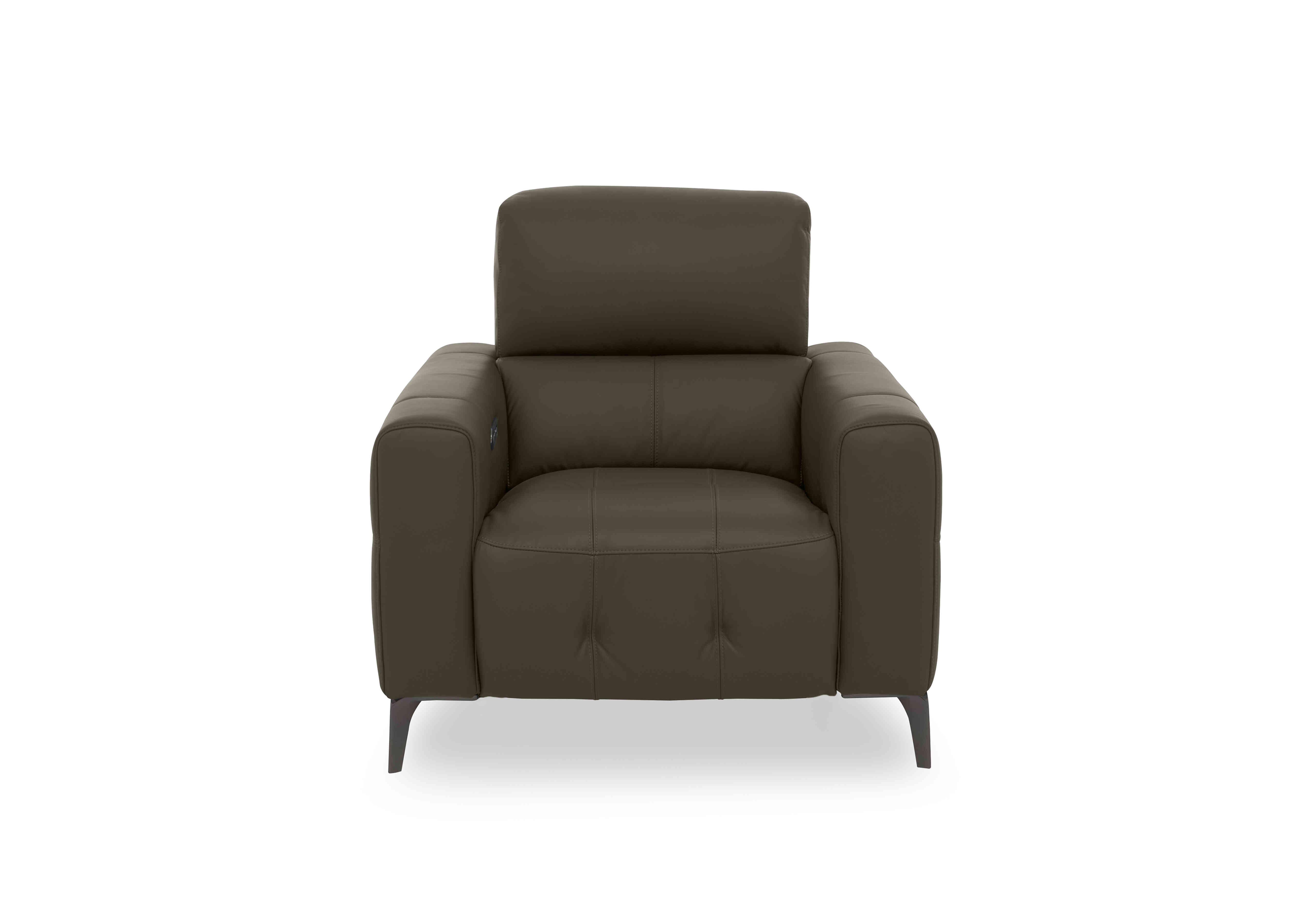 New York Leather Chair in Nw-548e Olive on Furniture Village