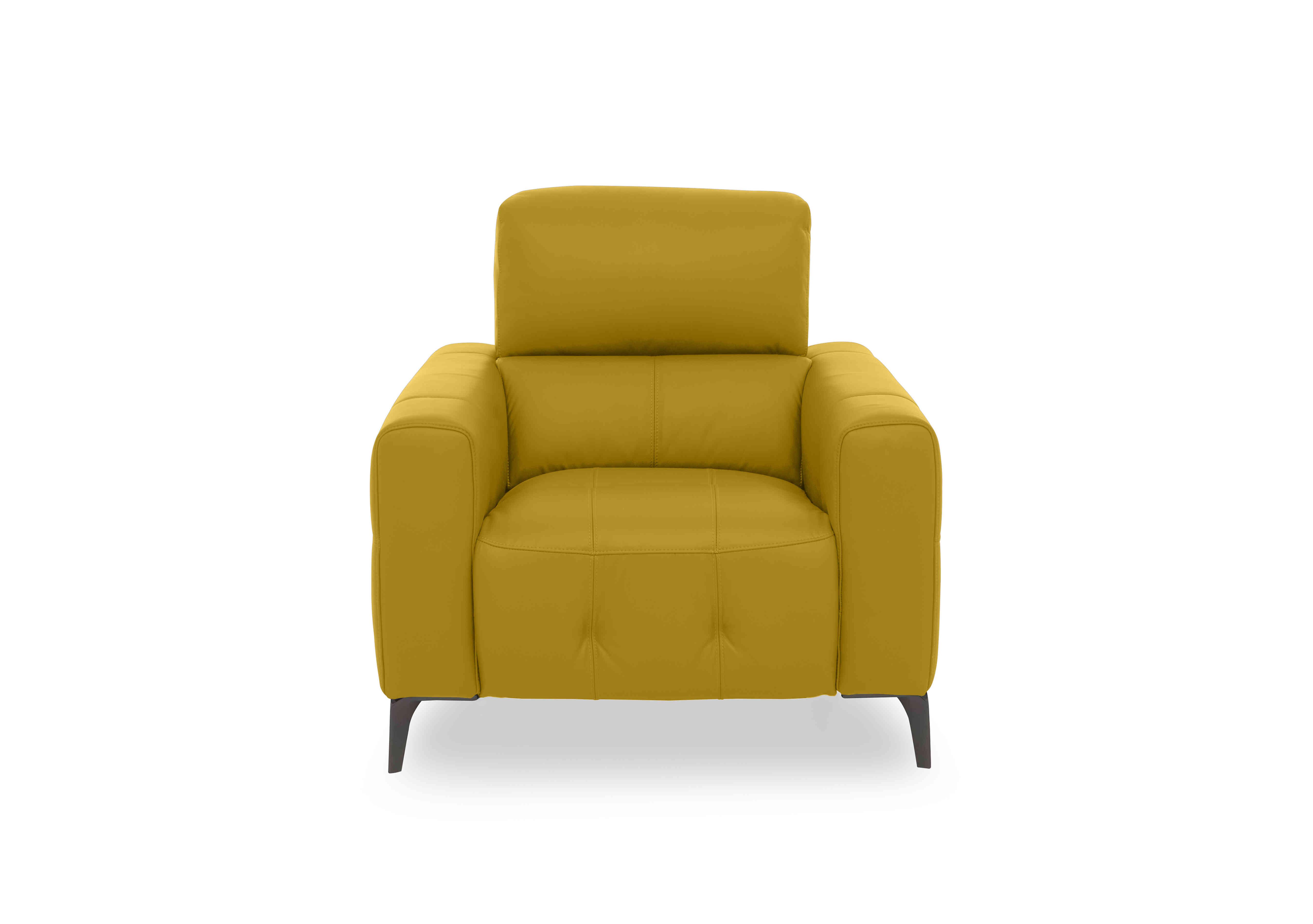 New York Leather Chair in Nw-663e Yellow on Furniture Village