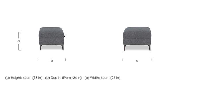 New York Fabric Storage Footstool in  on Furniture Village