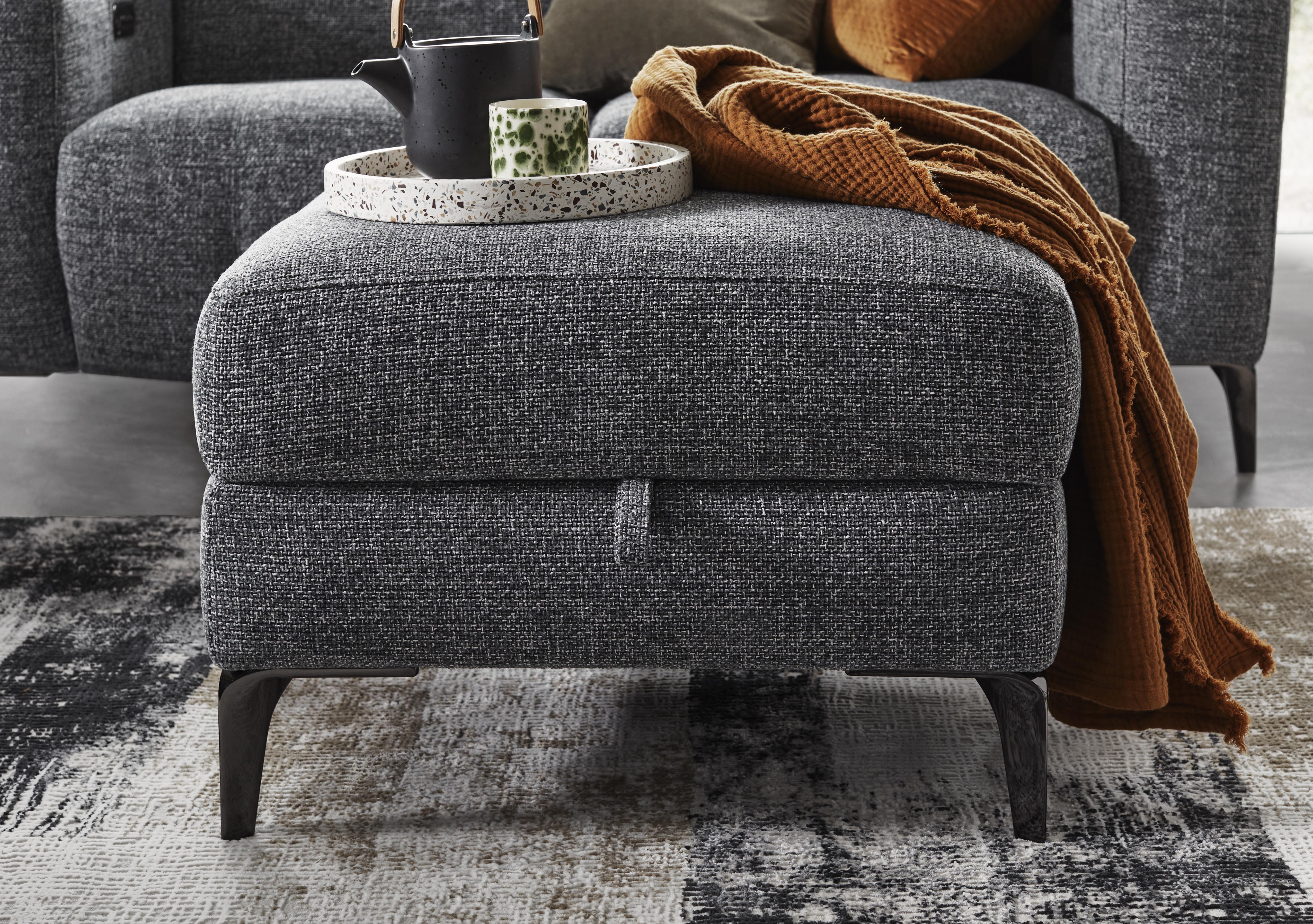 New York Fabric Storage Footstool in  on Furniture Village