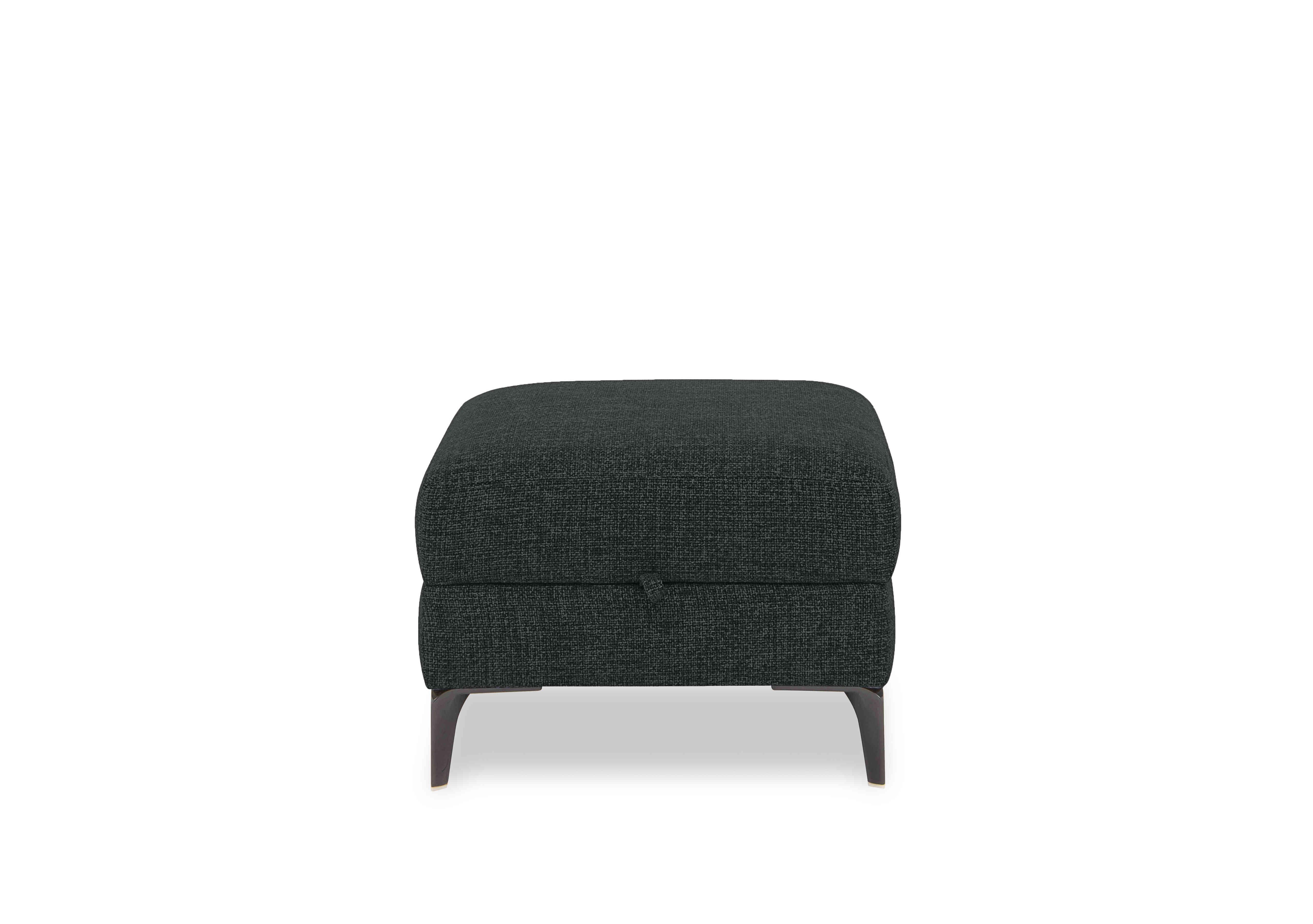 New York Fabric Storage Footstool in Fab-Cac-R463 Black Mica on Furniture Village