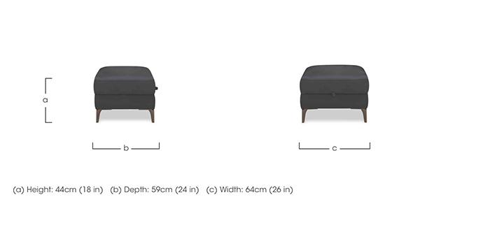 New York Leather Storage Footstool in  on Furniture Village