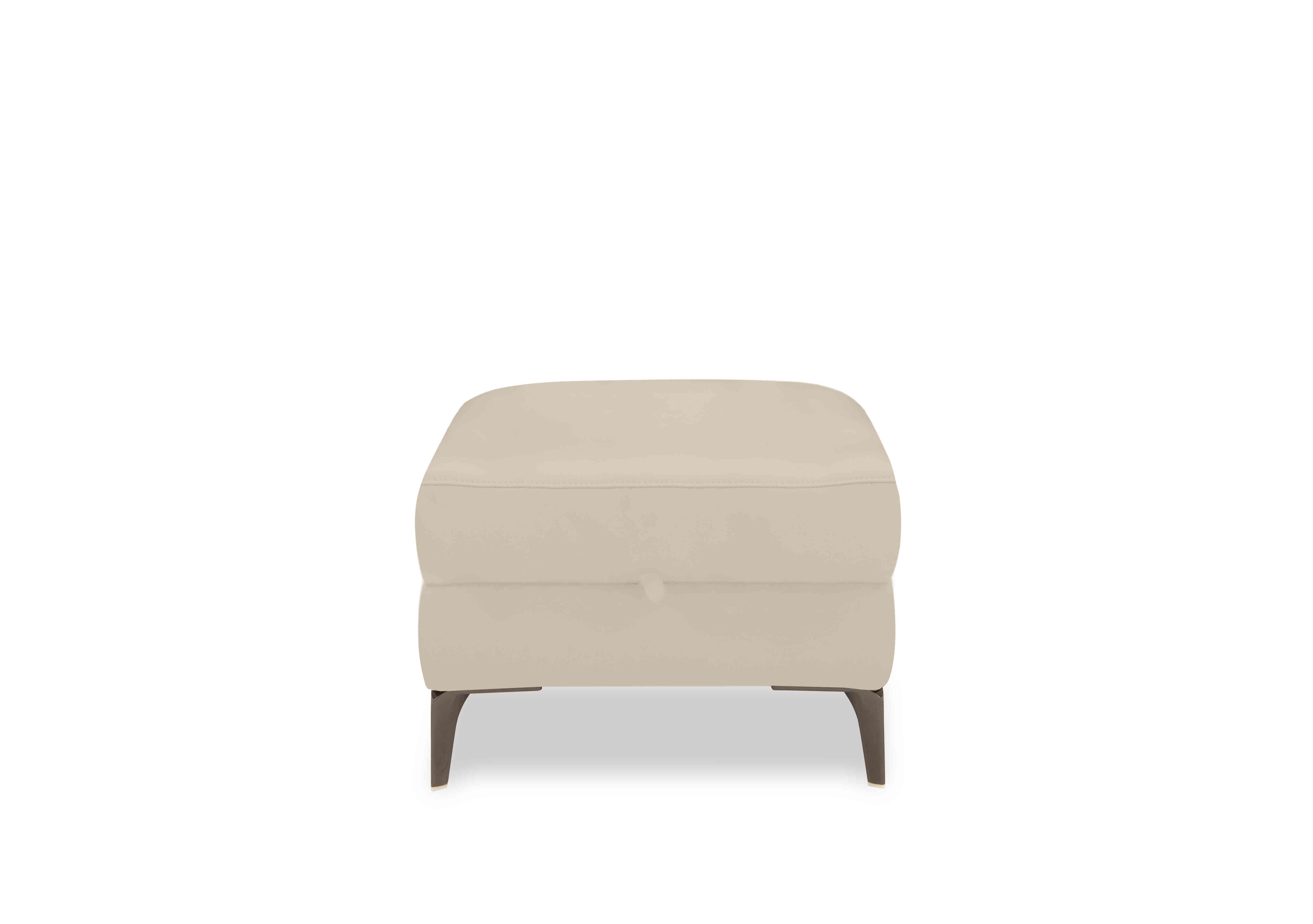 New York Leather Storage Footstool in Nc-862c Bisque on Furniture Village