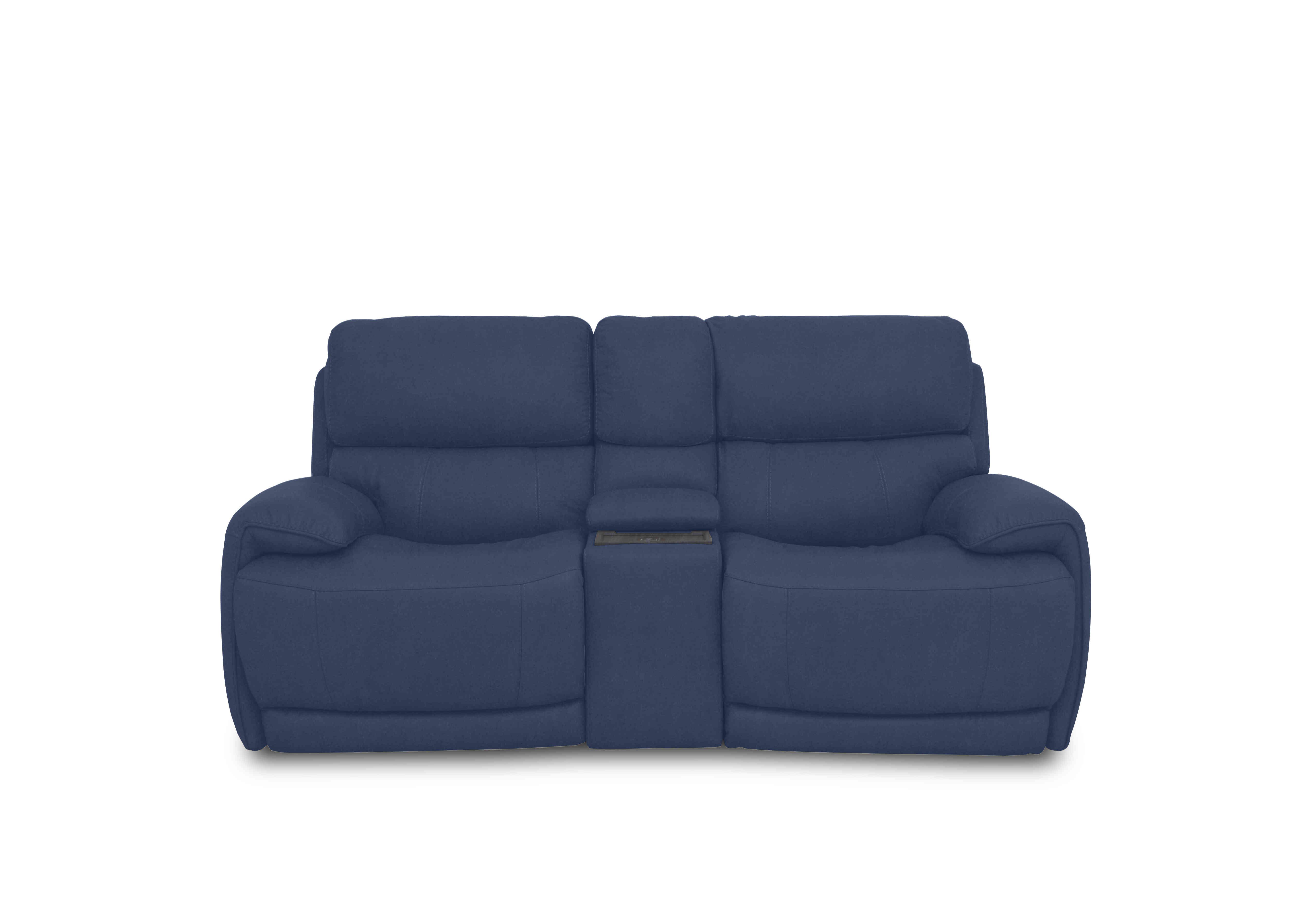 Rocco 2 Seater Fabric Power Rocker Sofa with Cup Holders and Power Headrests in Bfa-Blj-R10 Blue on Furniture Village
