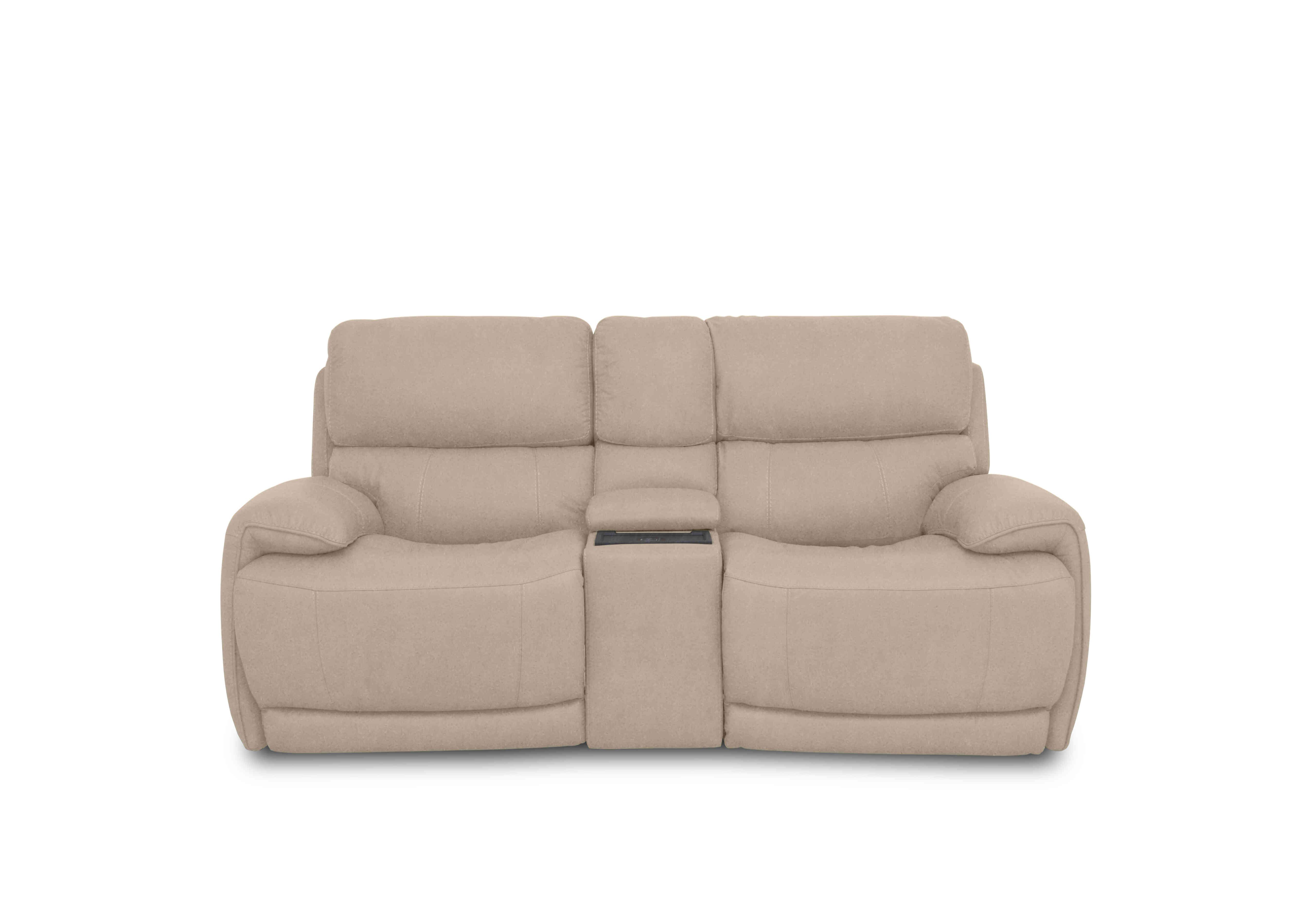 Rocco 2 Seater Fabric Power Rocker Sofa with Cup Holders and Power Headrests in Bfa-Blj-R20 Bisque on Furniture Village