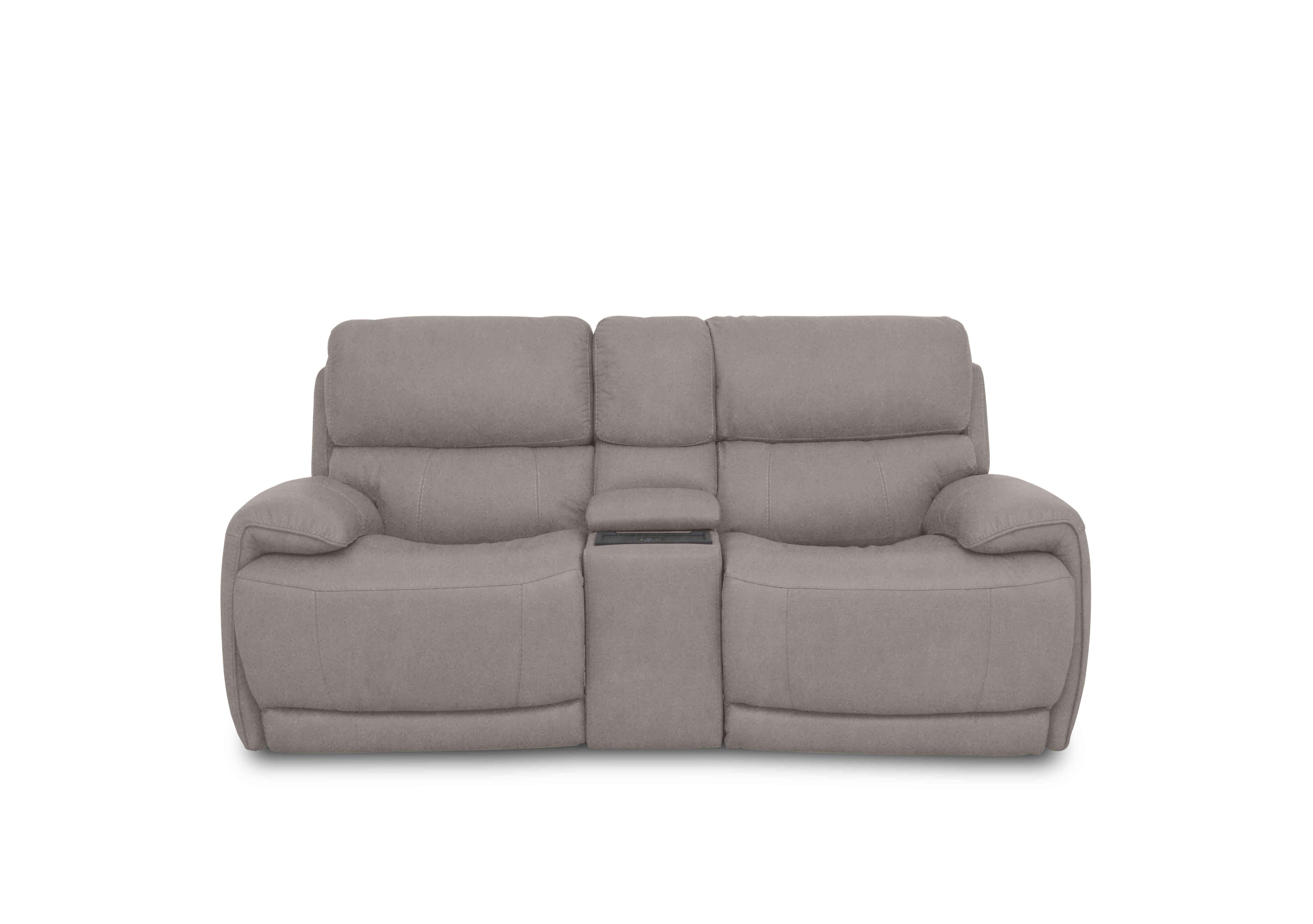 Rocco 2 Seater Fabric Power Rocker Sofa with Cup Holders and Power Headrests in Bfa-Blj-R946 Silver on Furniture Village