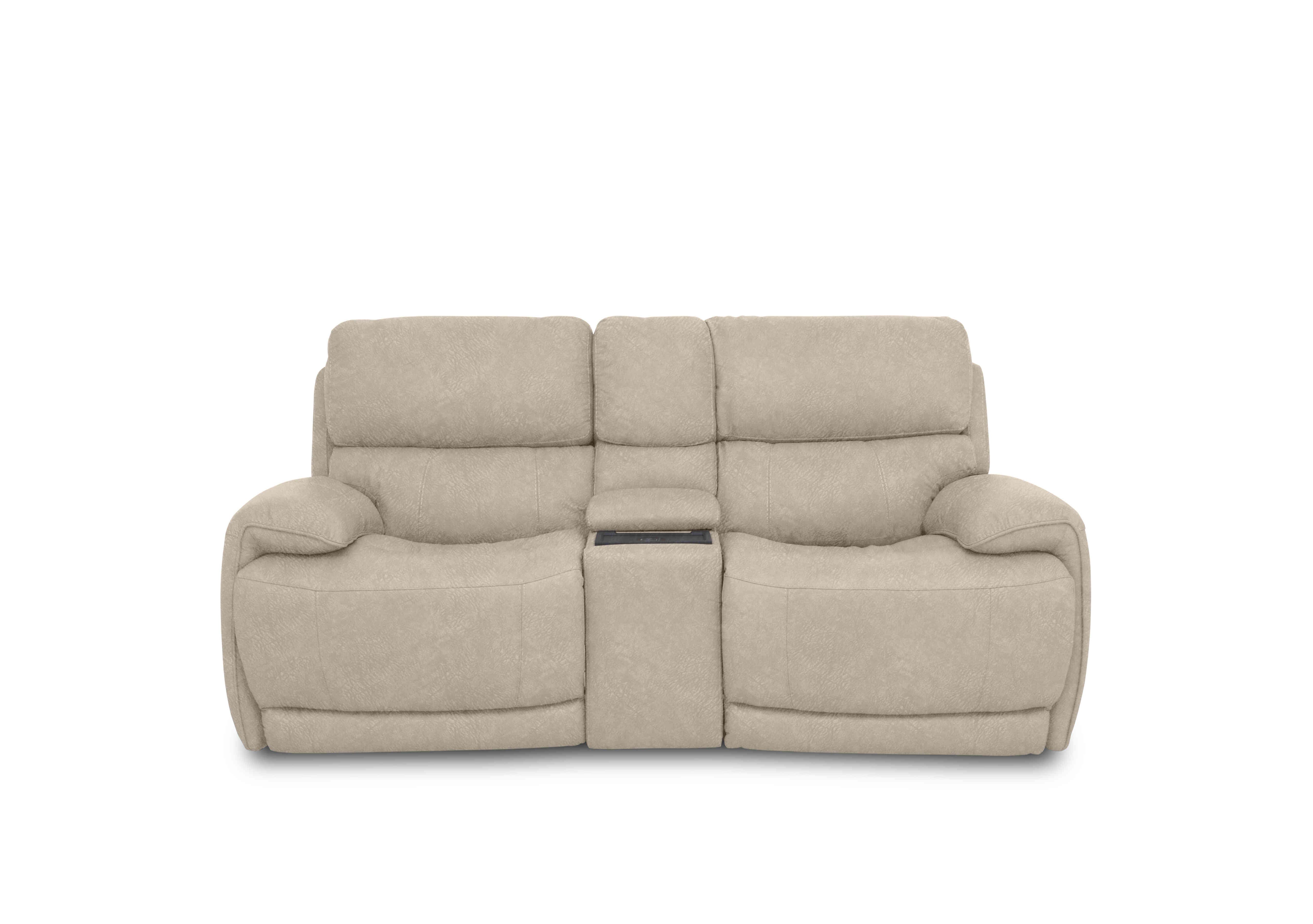 Rocco 2 Seater Fabric Power Rocker Sofa with Cup Holders and Power Headrests in Bfa-Bnn-R26 Fv2 Cream on Furniture Village