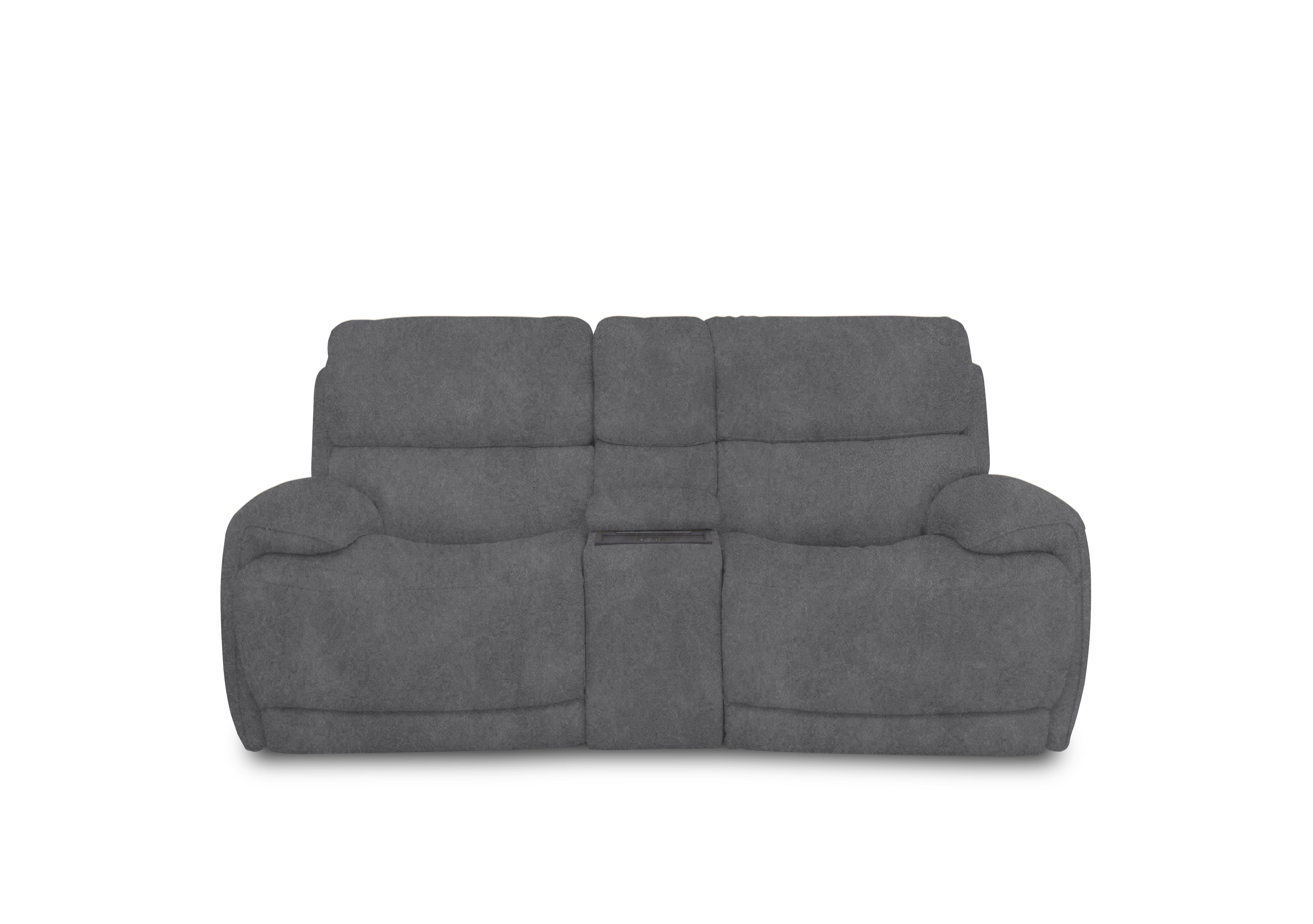 Rocco 2 Seater Fabric Power Rocker Sofa with Cup Holders and Power Headrests in Bfa-Ori-R25 Taupe Grey on Furniture Village
