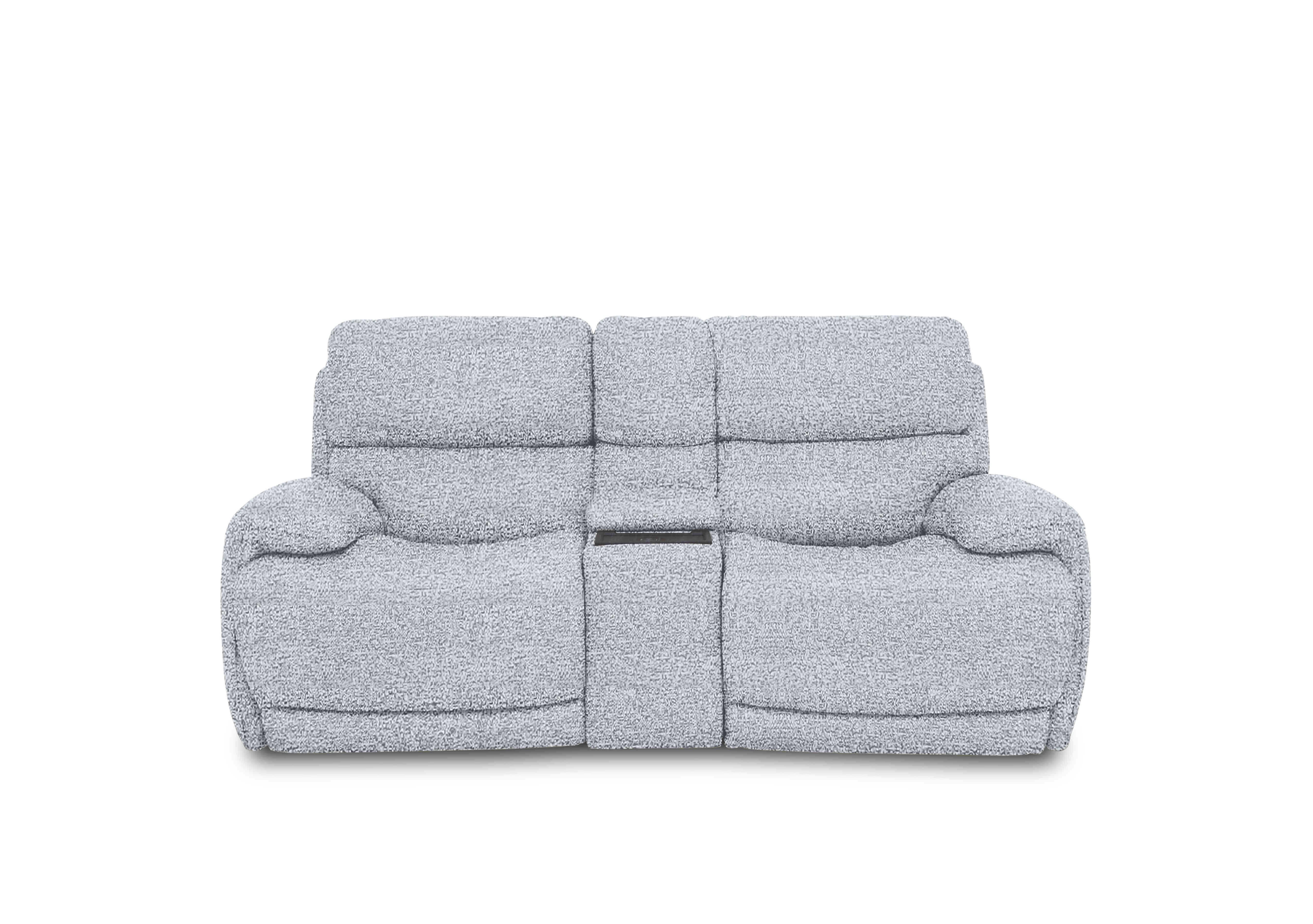 Rocco 2 Seater Fabric Power Rocker Sofa with Cup Holders and Power Headrests in Fab-Chl-R21 Frost on Furniture Village