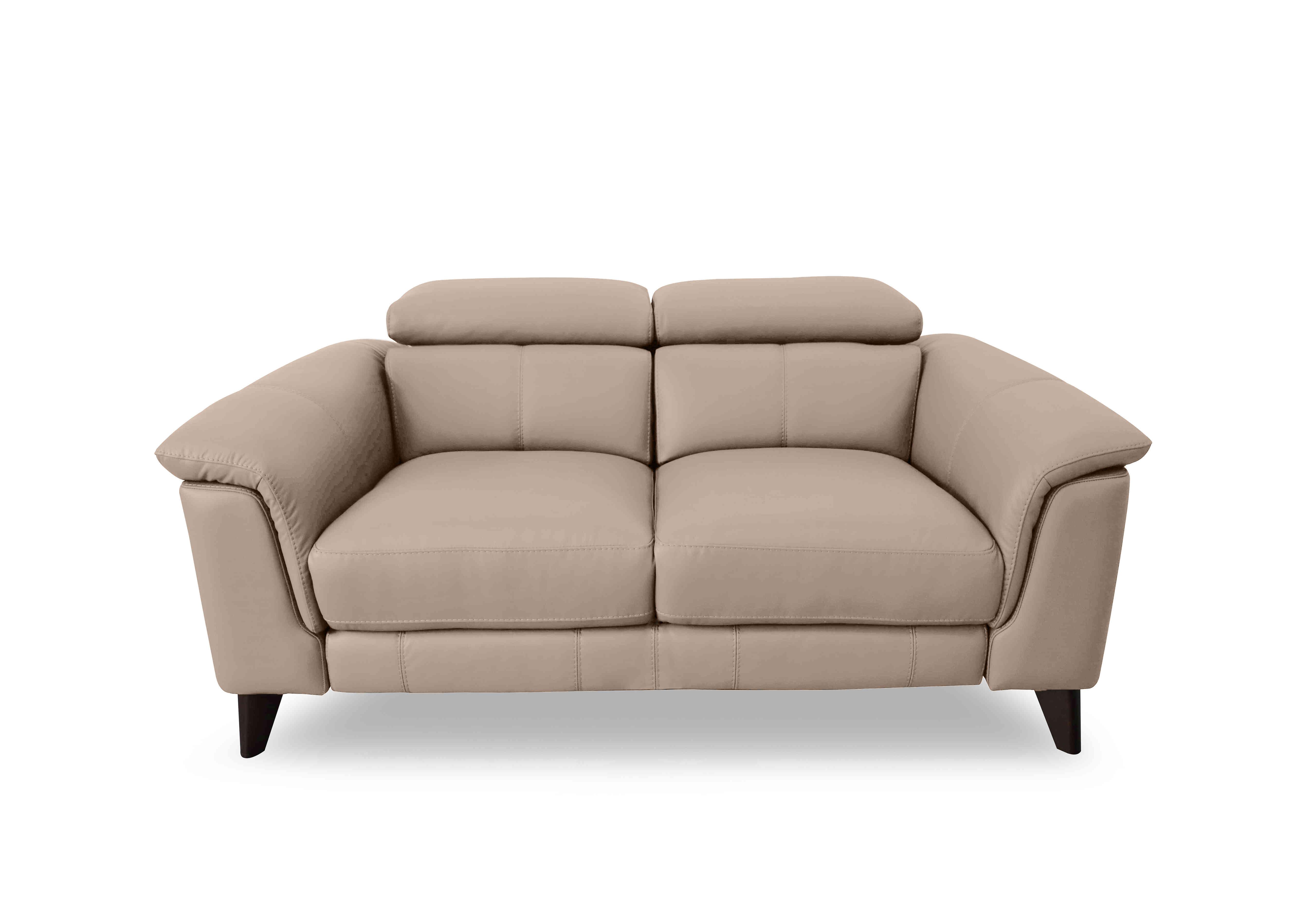 Wade 2 Seater Leather Sofa in Bv-039c Pebble on Furniture Village
