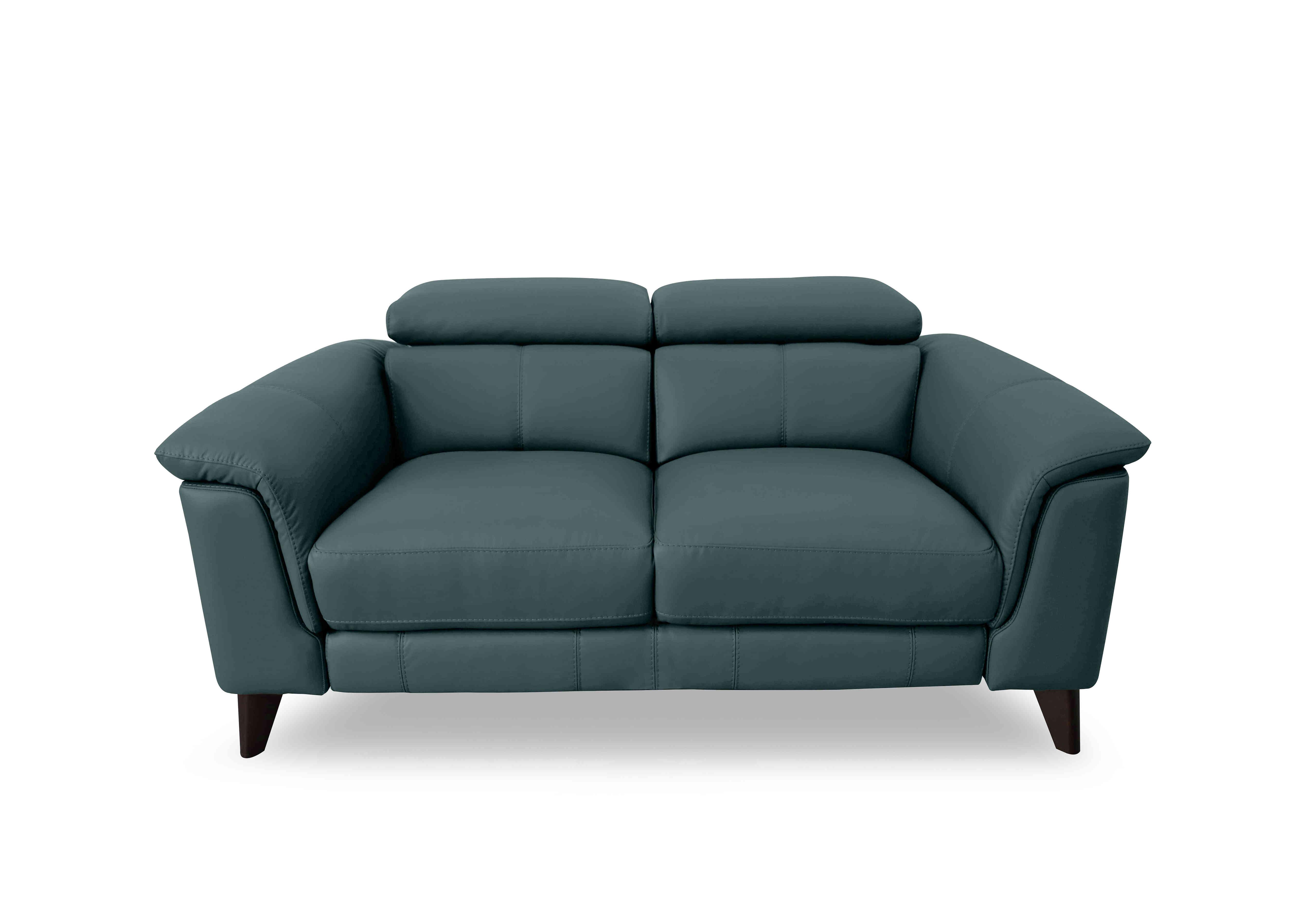 Wade 2 Seater Leather Sofa in Bv-301e Lake Green on Furniture Village